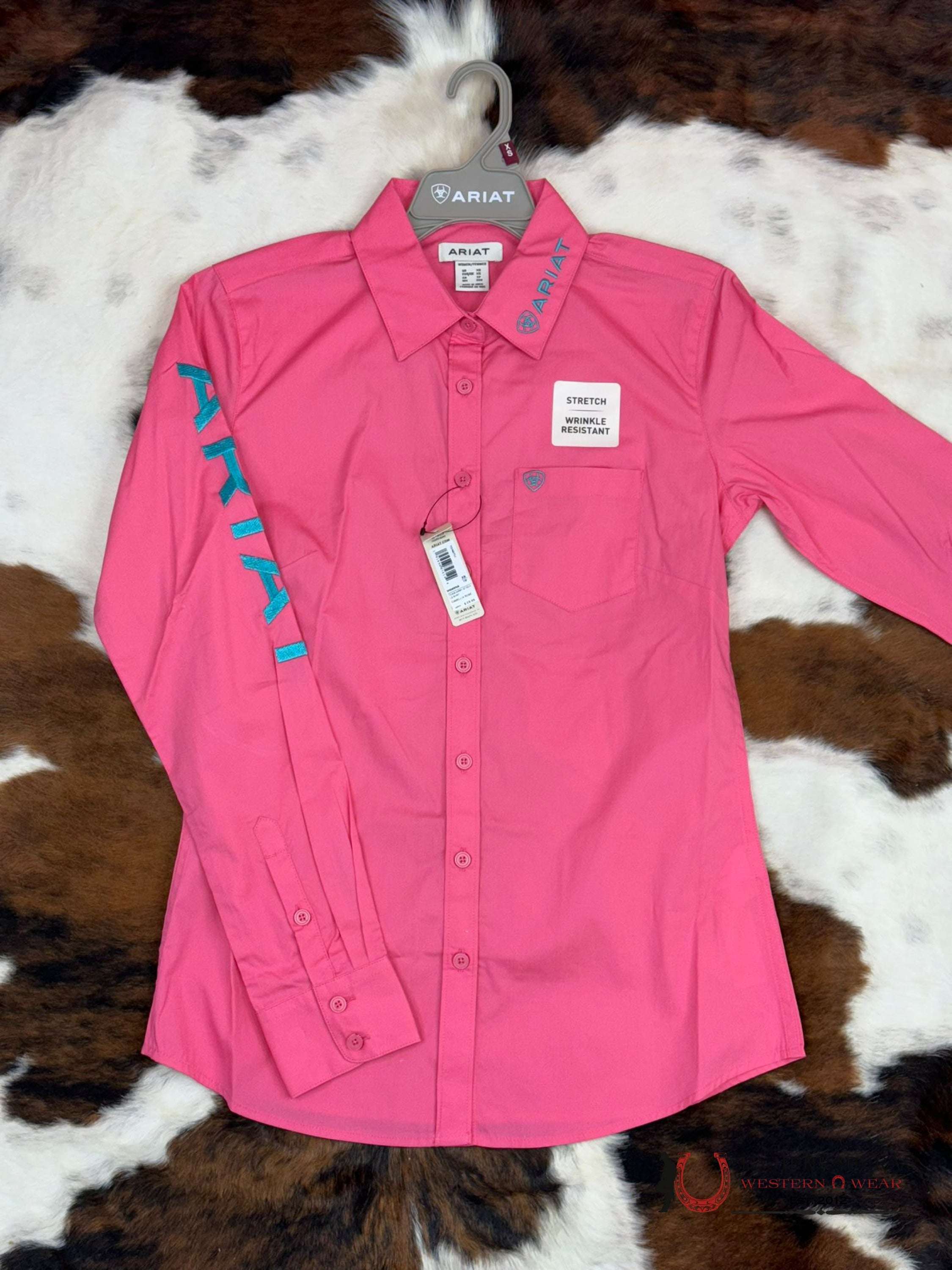 Women Ariat Team Kirby Long Sleeve Camellia Rose Ropa Mujeres