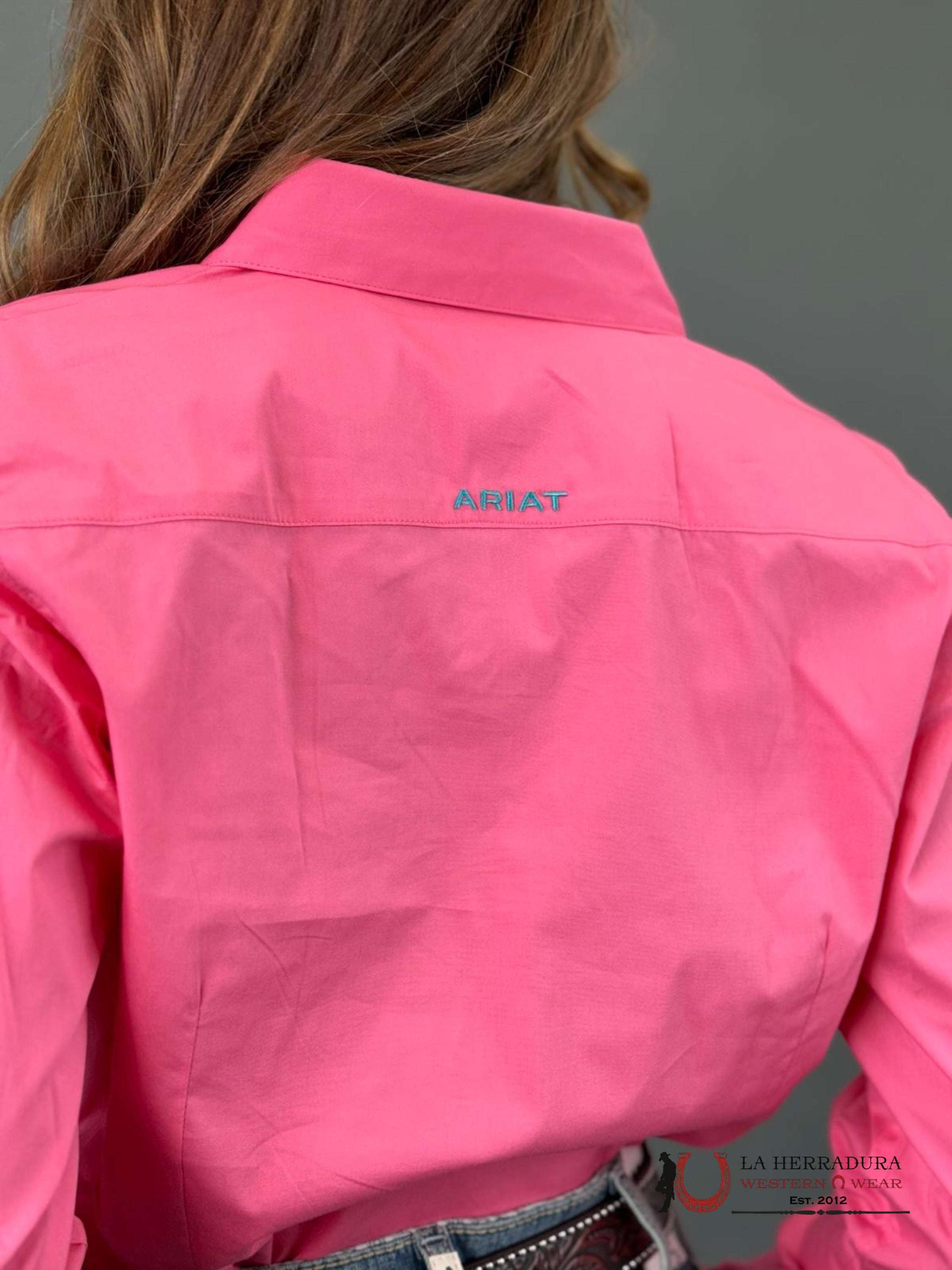 Women Ariat Team Kirby Long Sleeve Camellia Rose Ropa Mujeres