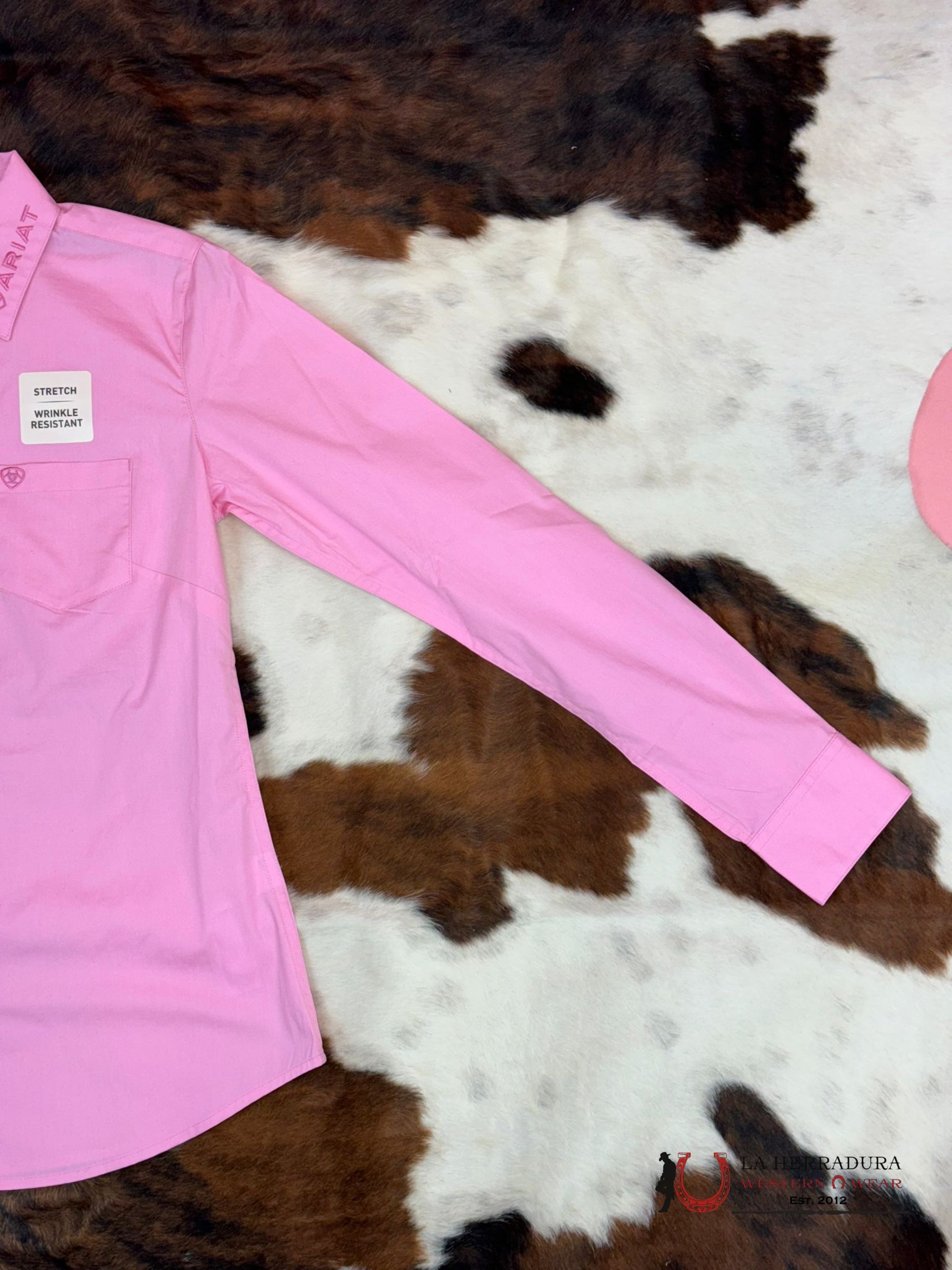Women Ariat Team Kirby Long Sleeve Prism Pink Ropa Mujeres