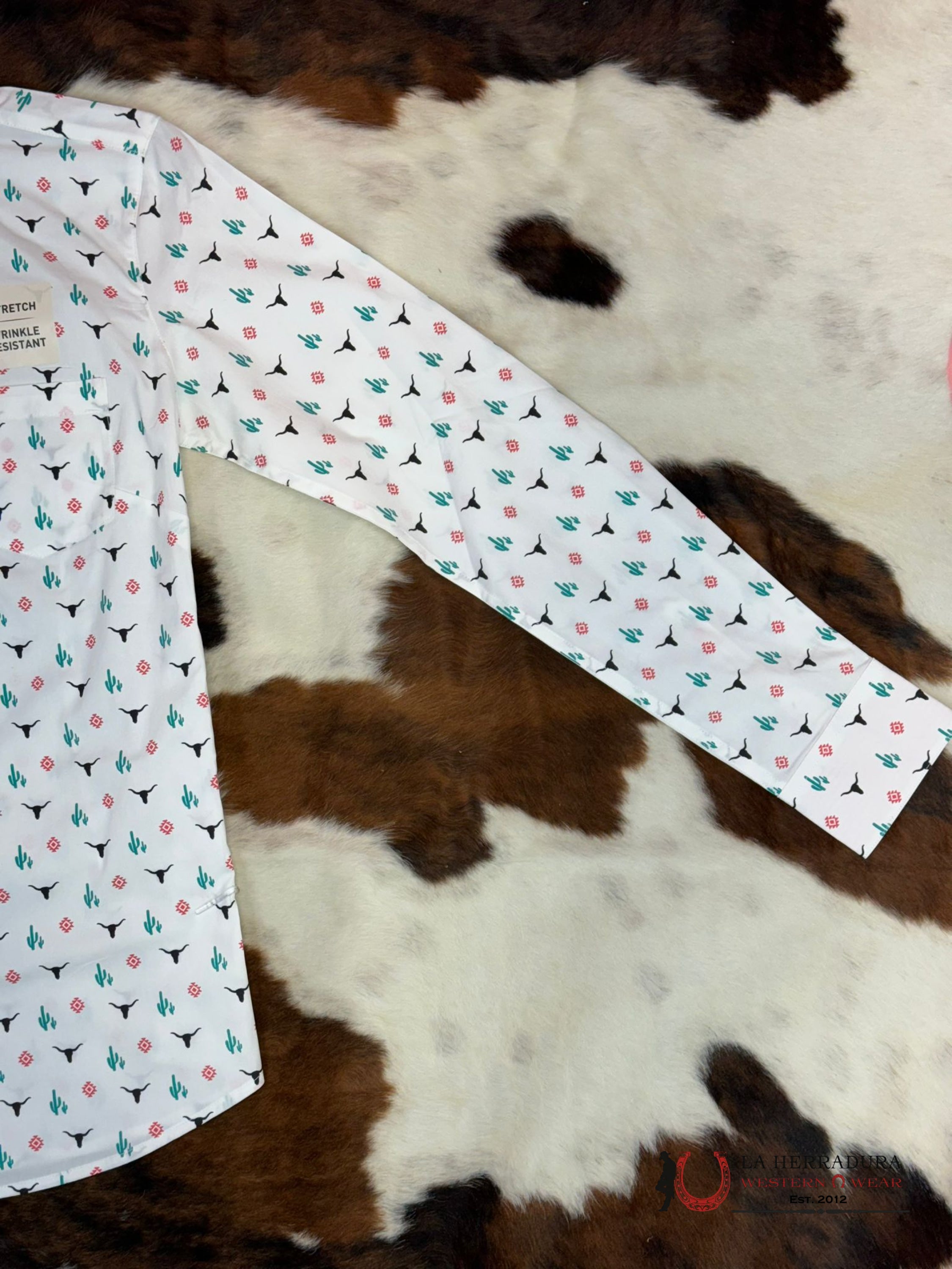 Women Ariat Team Kirby Long Sleeve Steer Garden Western Print Ropa Mujeres