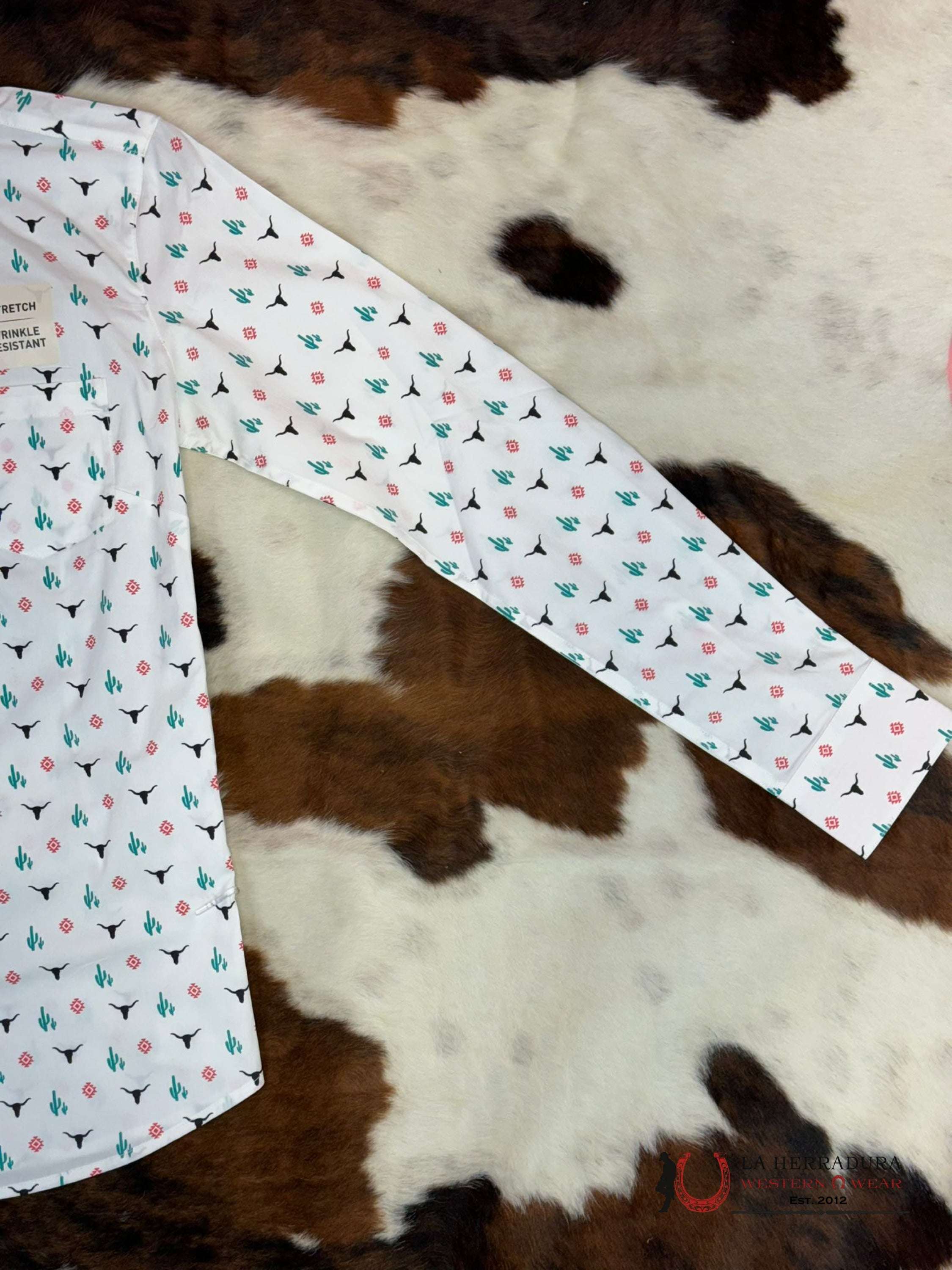 Women Ariat Team Kirby Long Sleeve Steer Garden Western Print Ropa Mujeres
