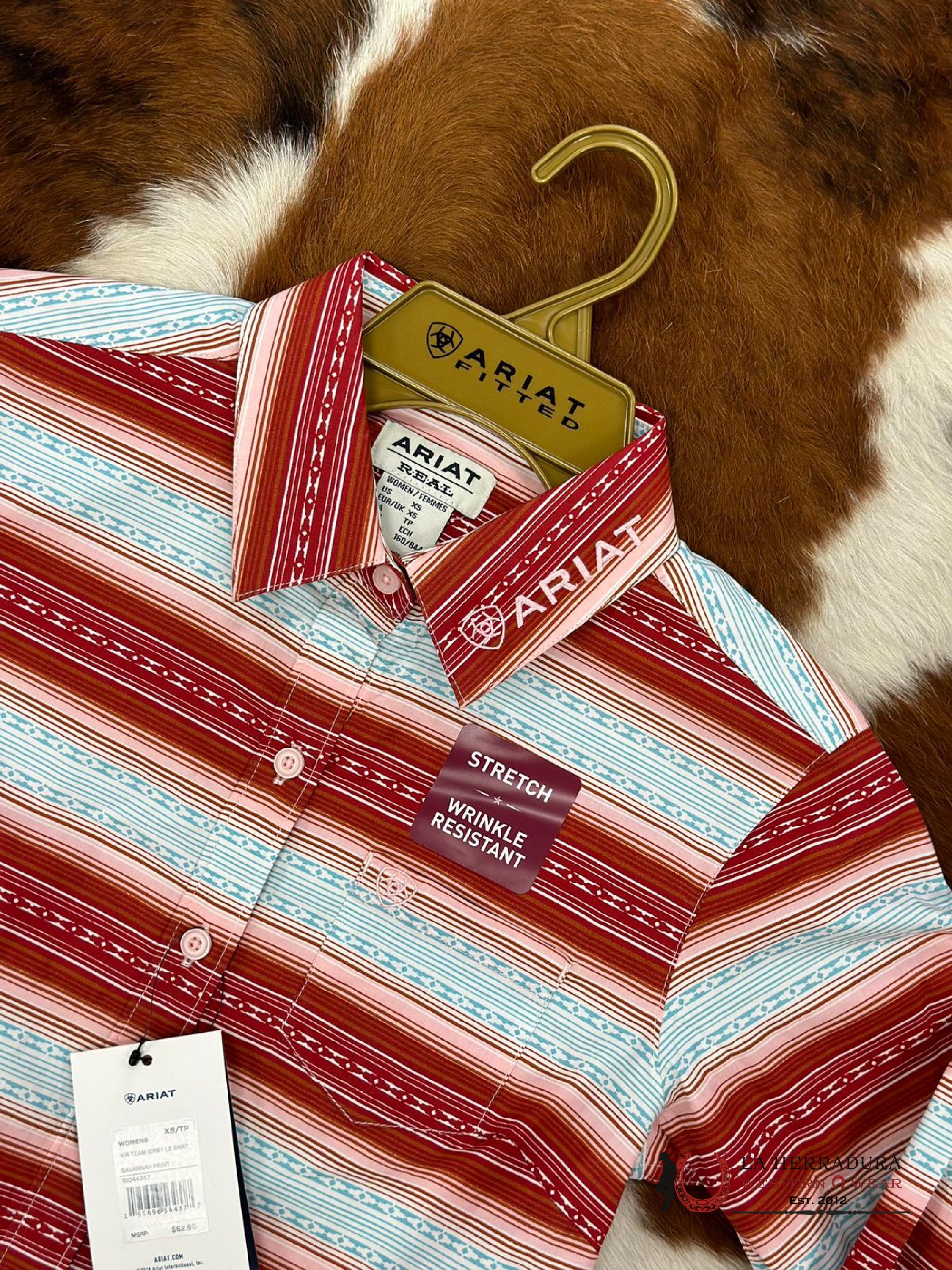 Women Ariat Team Kirby Savannah Print Long Sleeve Shirt Ropa Mujeres