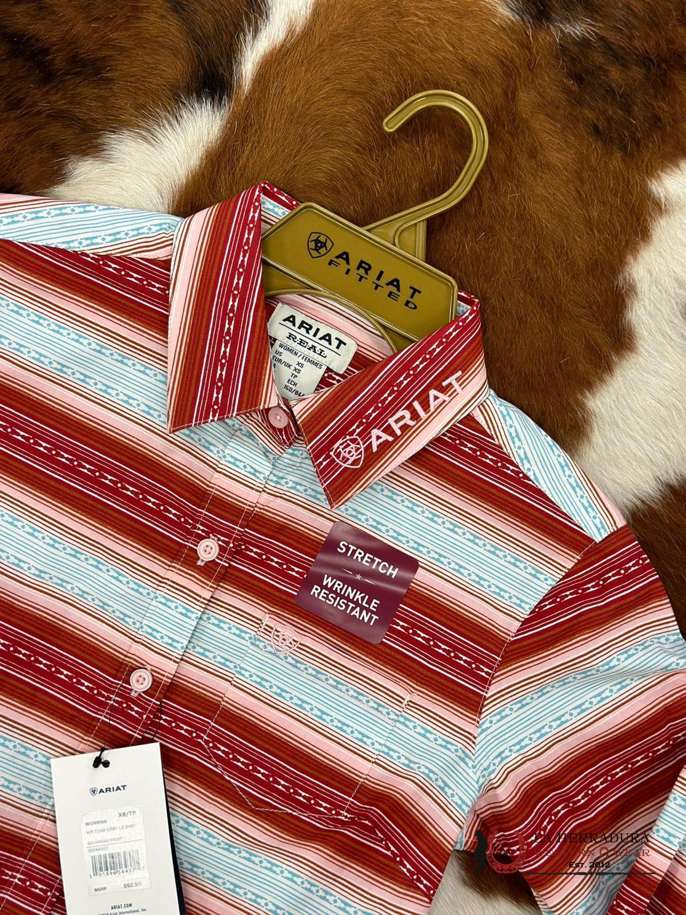 Women Ariat Team Kirby Savannah Print Long Sleeve Shirt Ropa Mujeres