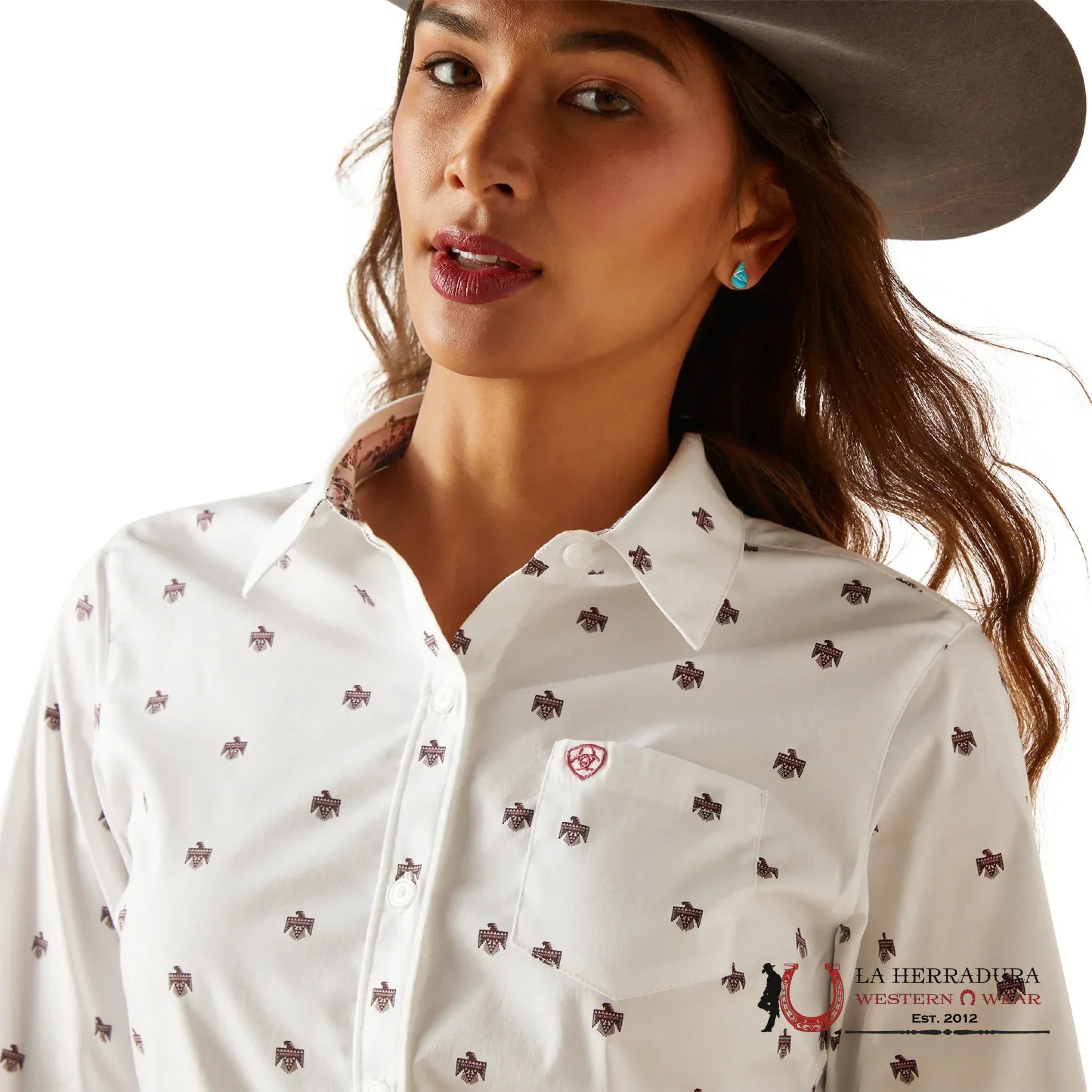 WOMEN ARIAT WR KIRBY LS SHRT THUNDERBIRD PRINT 10047236 ROPA MUJERES