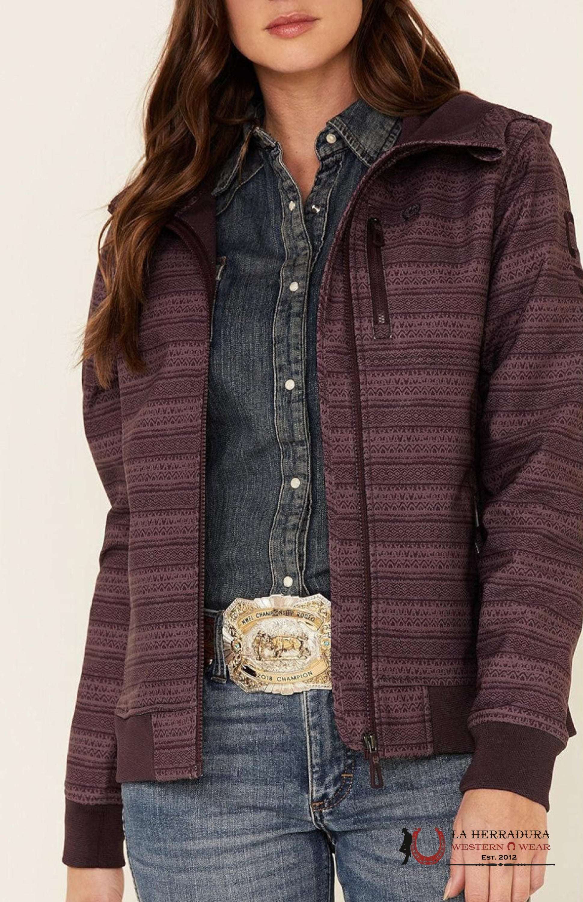 WOMEN CINCH JACKET PURPLE GRAY SOFT SHELL JACKET MAJ9837002 ROPA MUJERES