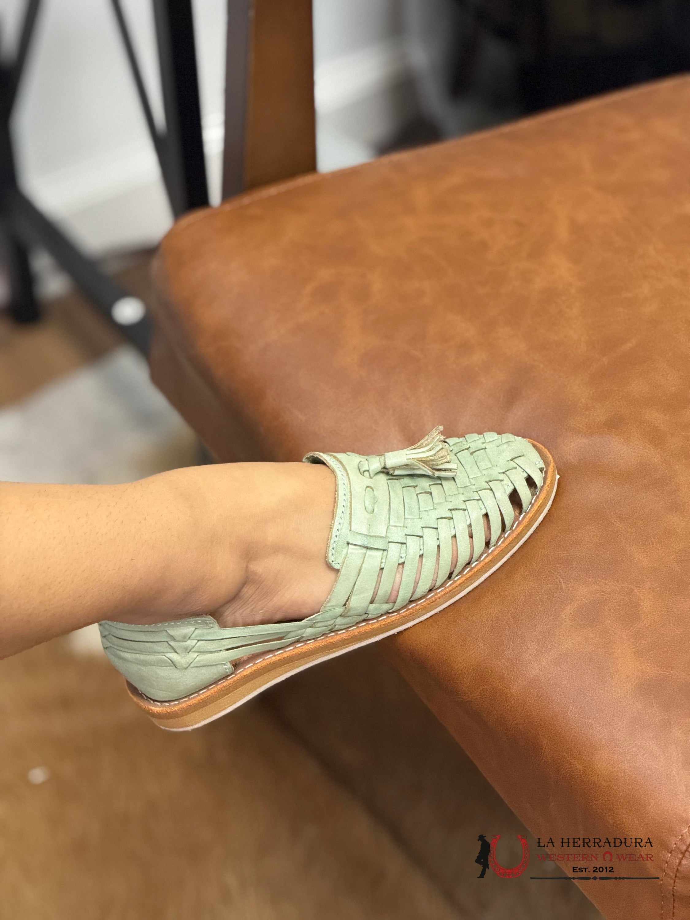 WOMEN HUARACHE 171 MOTITAS MENTA BOTAS MUJERES