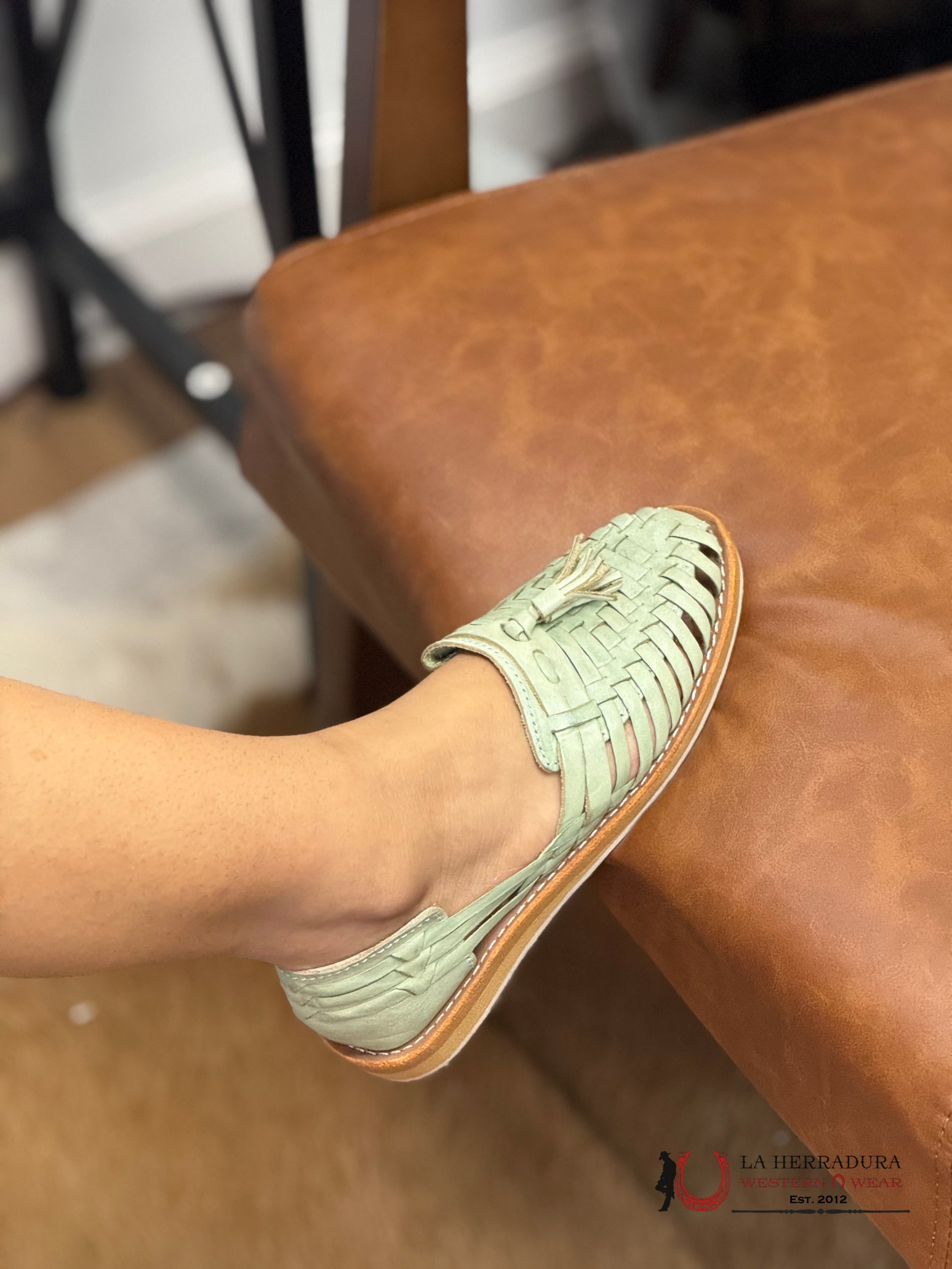 WOMEN HUARACHE 171 MOTITAS MENTA BOTAS MUJERES