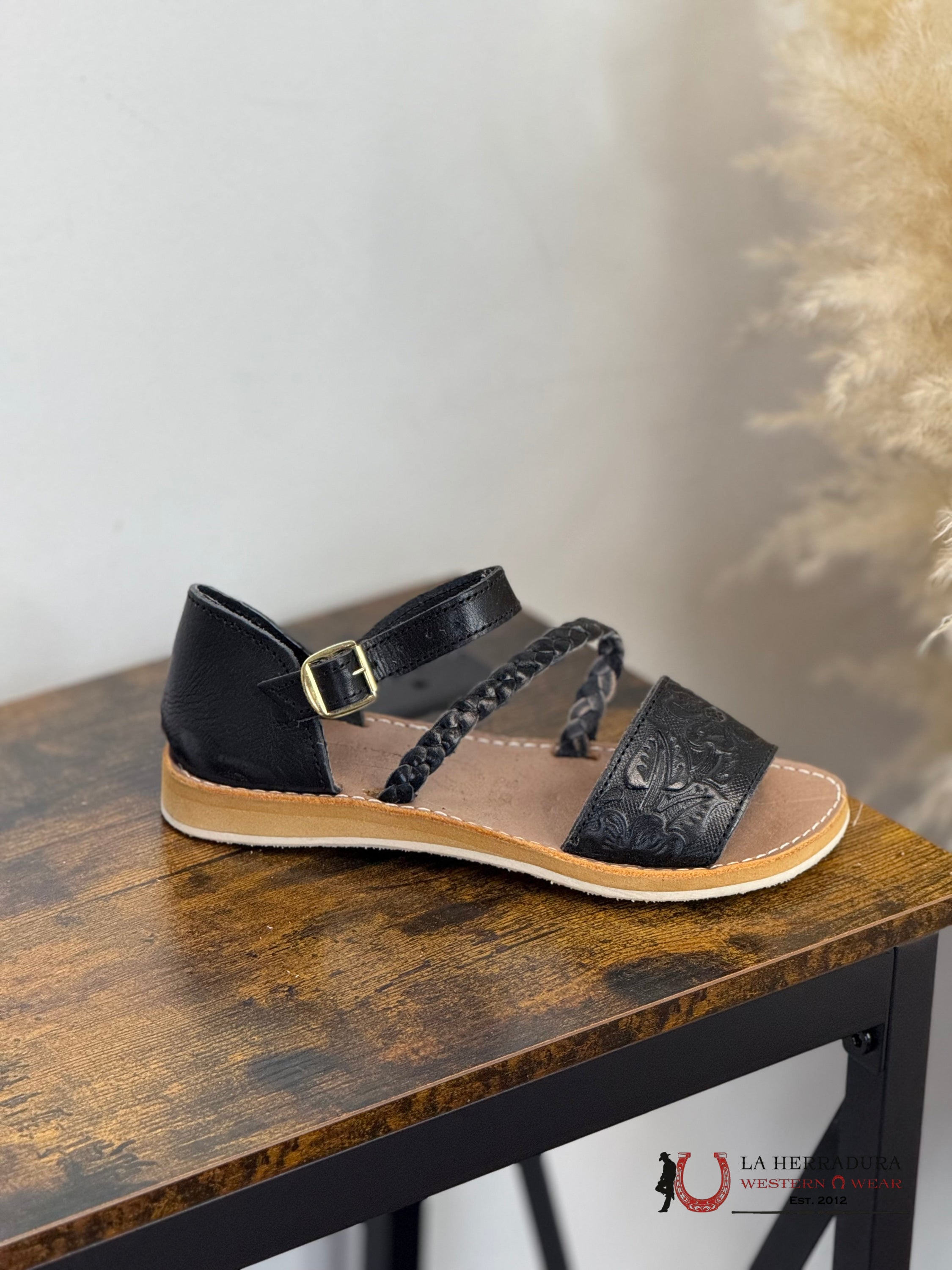 WOMEN HUARACHE CAMILA TROQUELADA NEGRO BOTAS MUJERES