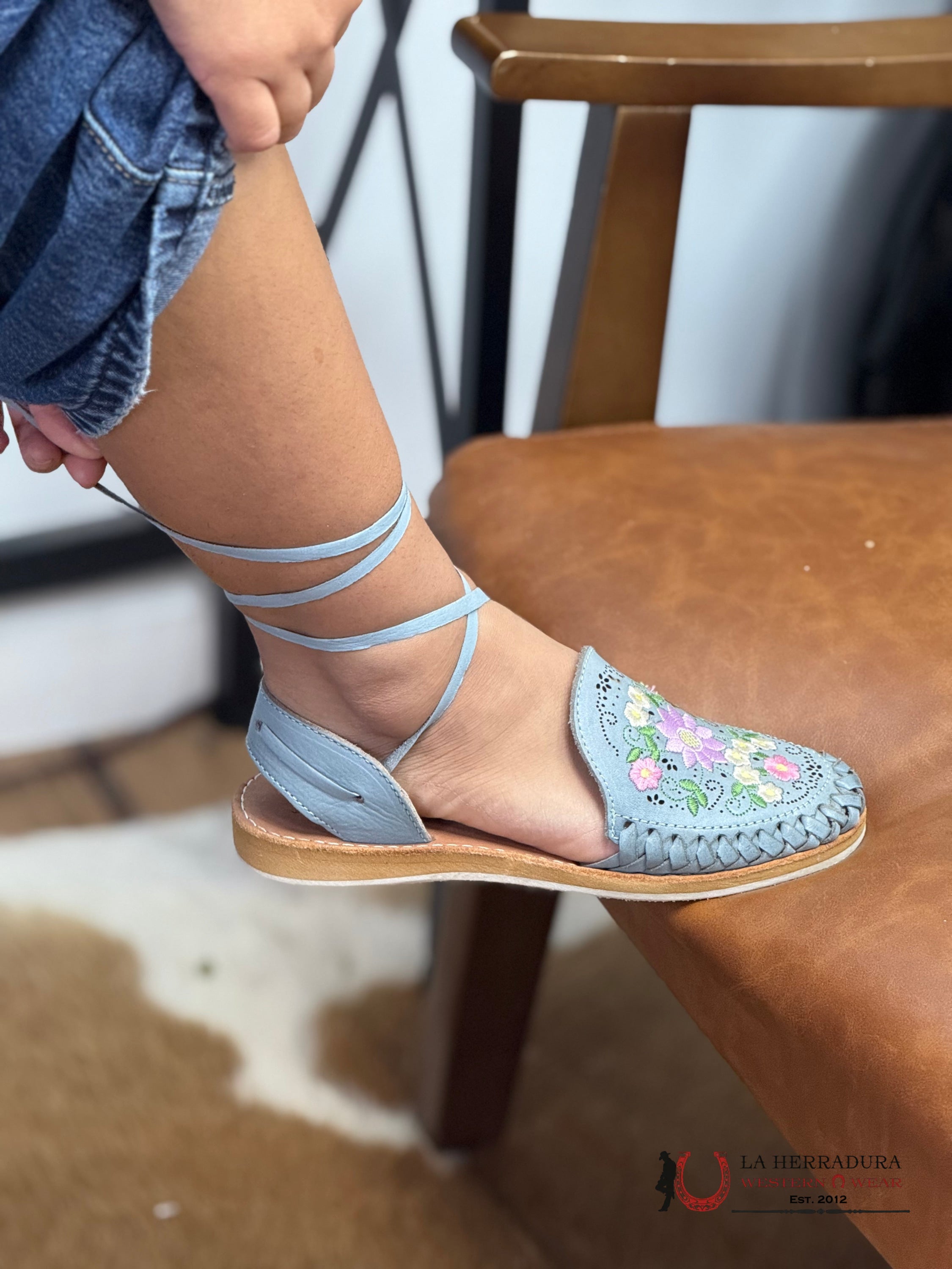 WOMEN HUARACHE TAMY AZUL PASTEL BOTAS MUJERES