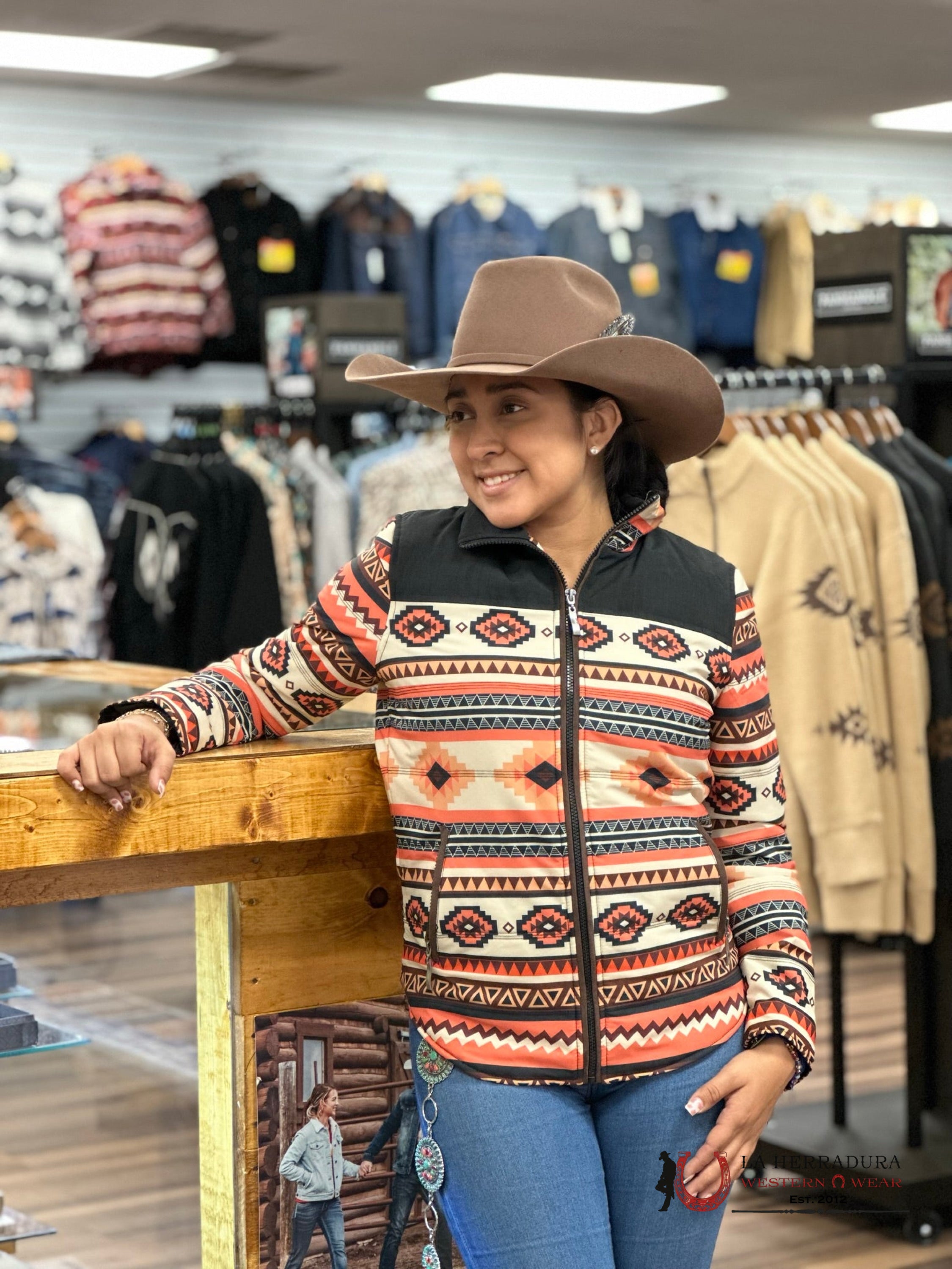 Women Jacket Aztec Orange Ropa Mujeres