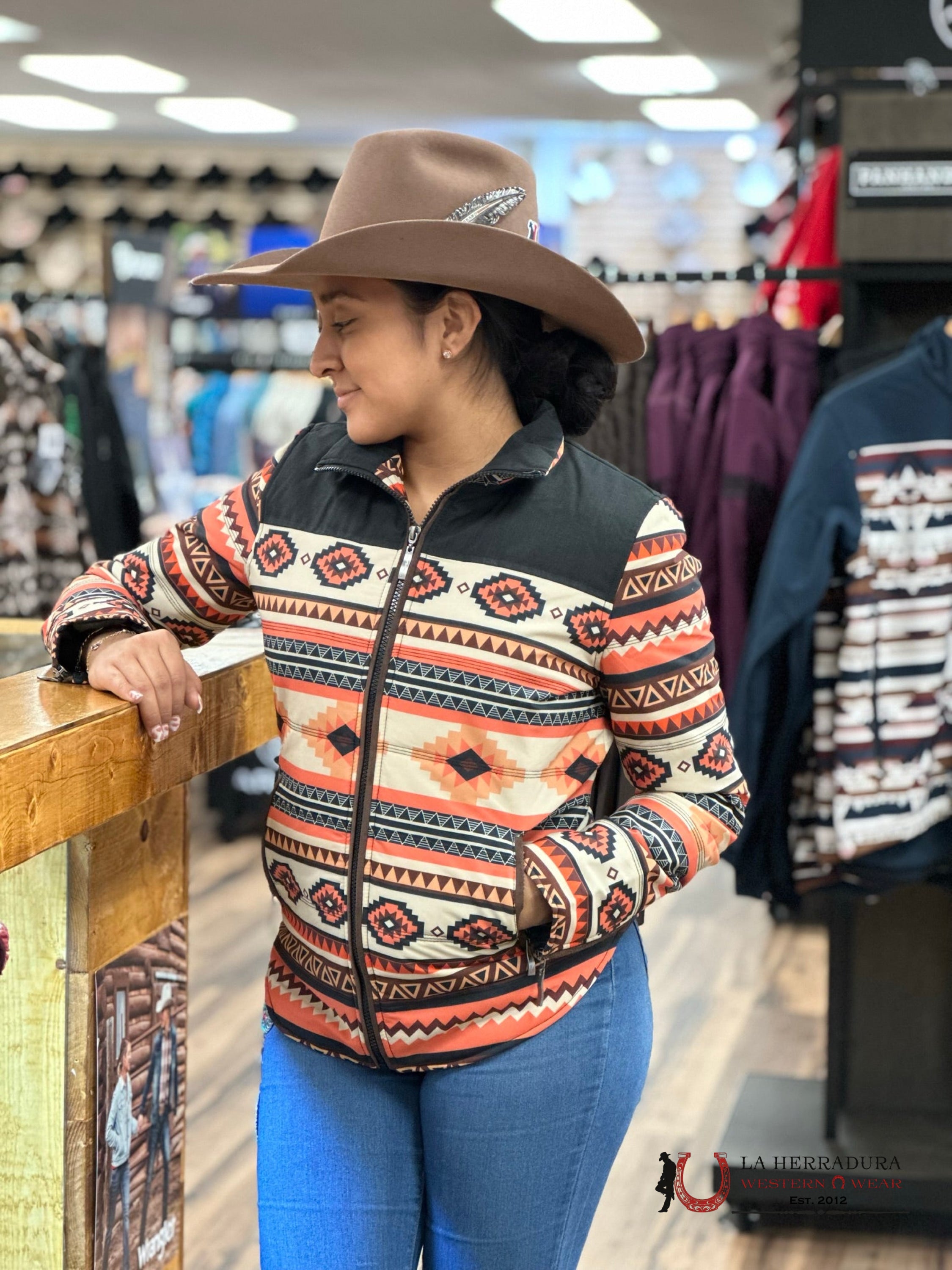Women Jacket Aztec Orange Ropa Mujeres