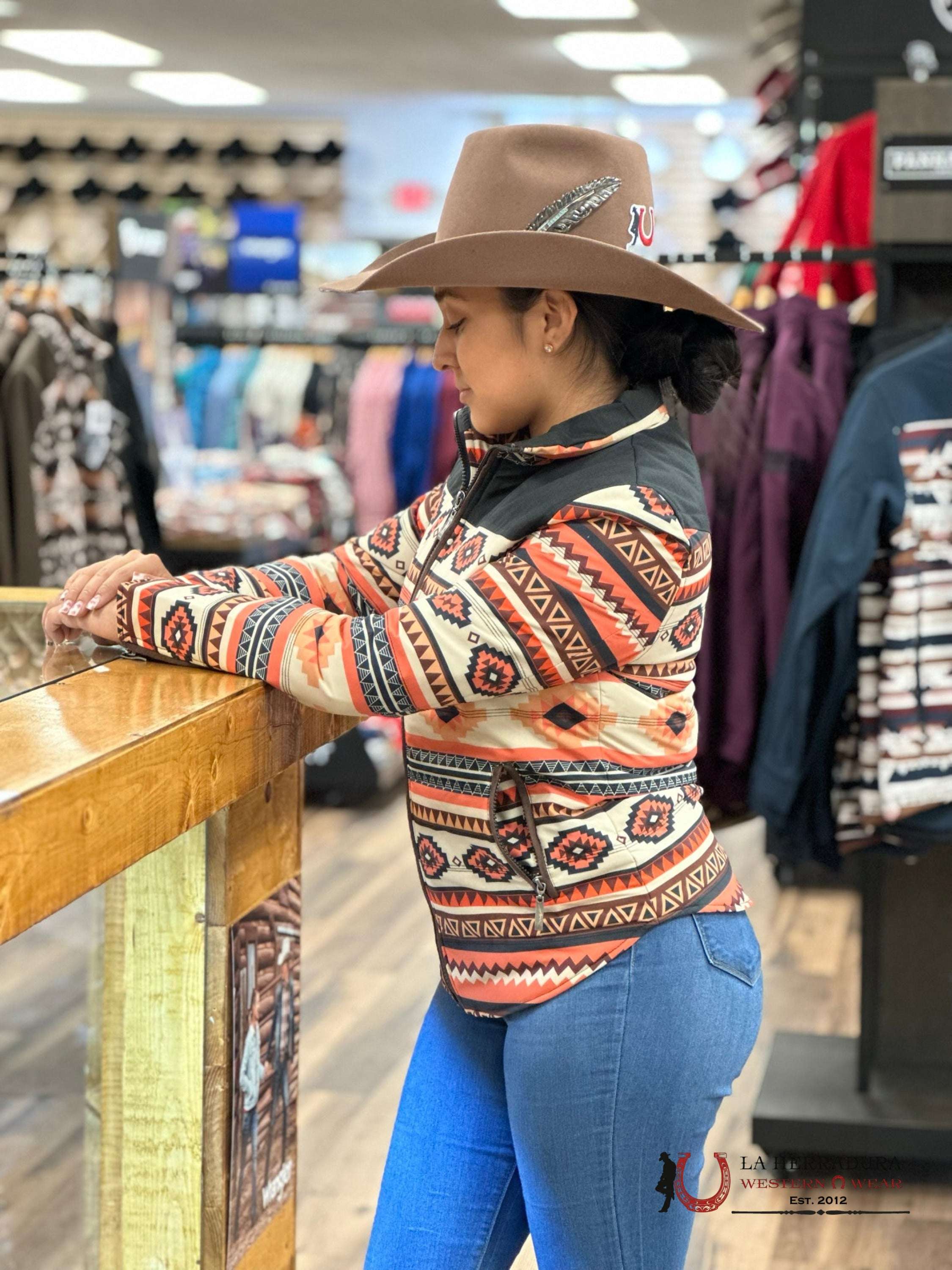 Women Jacket Aztec Orange Ropa Mujeres
