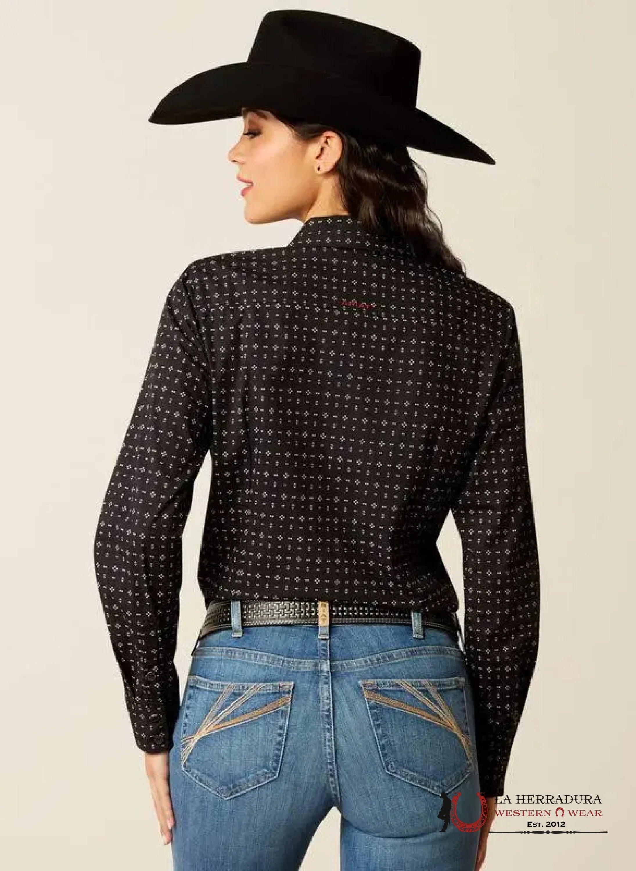 Women Ariat Kirby Gia Geo Print Long Sleeve Shirt Ropa Mujeres