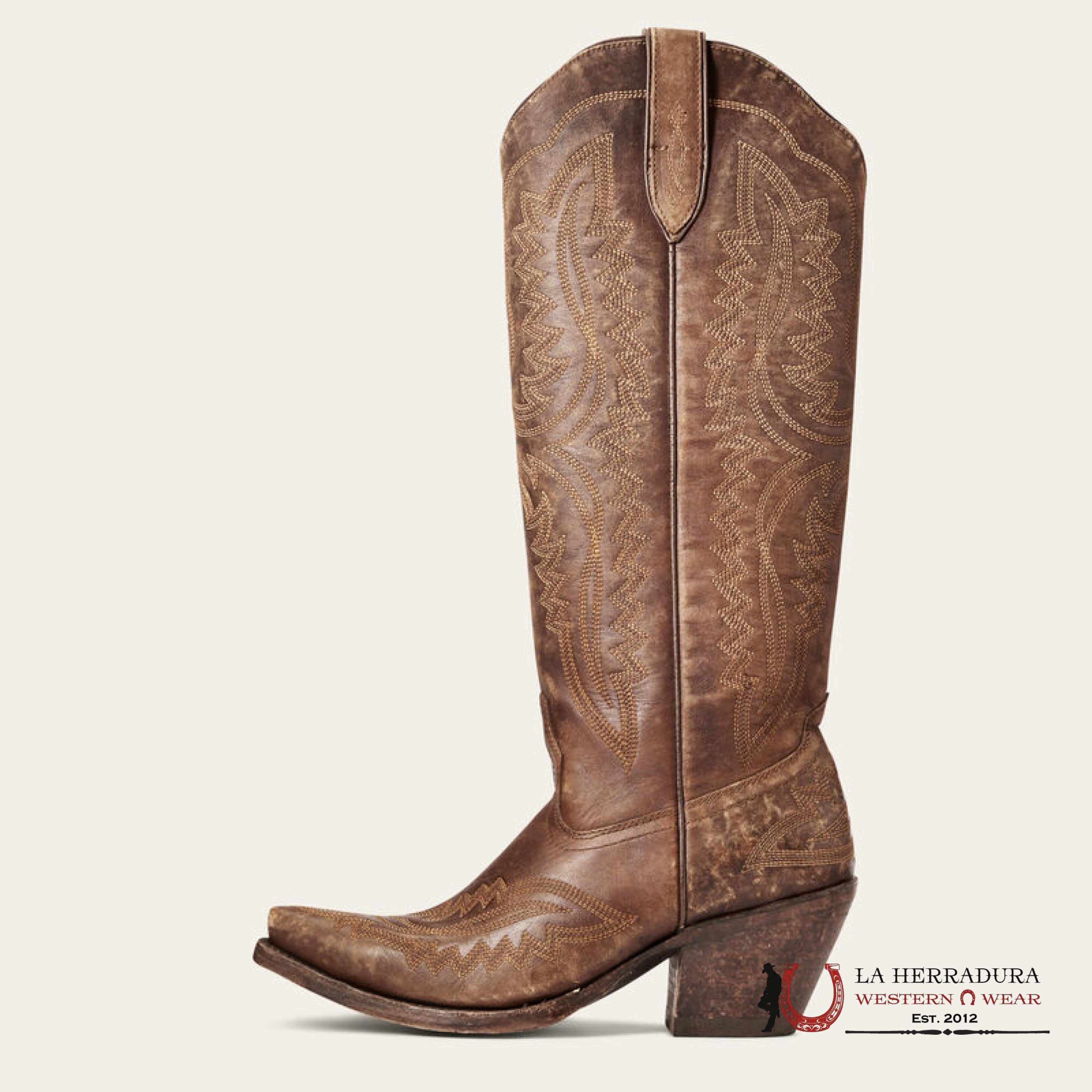 WOMENS ARIAT CASANOVA NATURALLY DISTRESSED BROWN TALL BOOT 10034002 BOTAS MUJERES