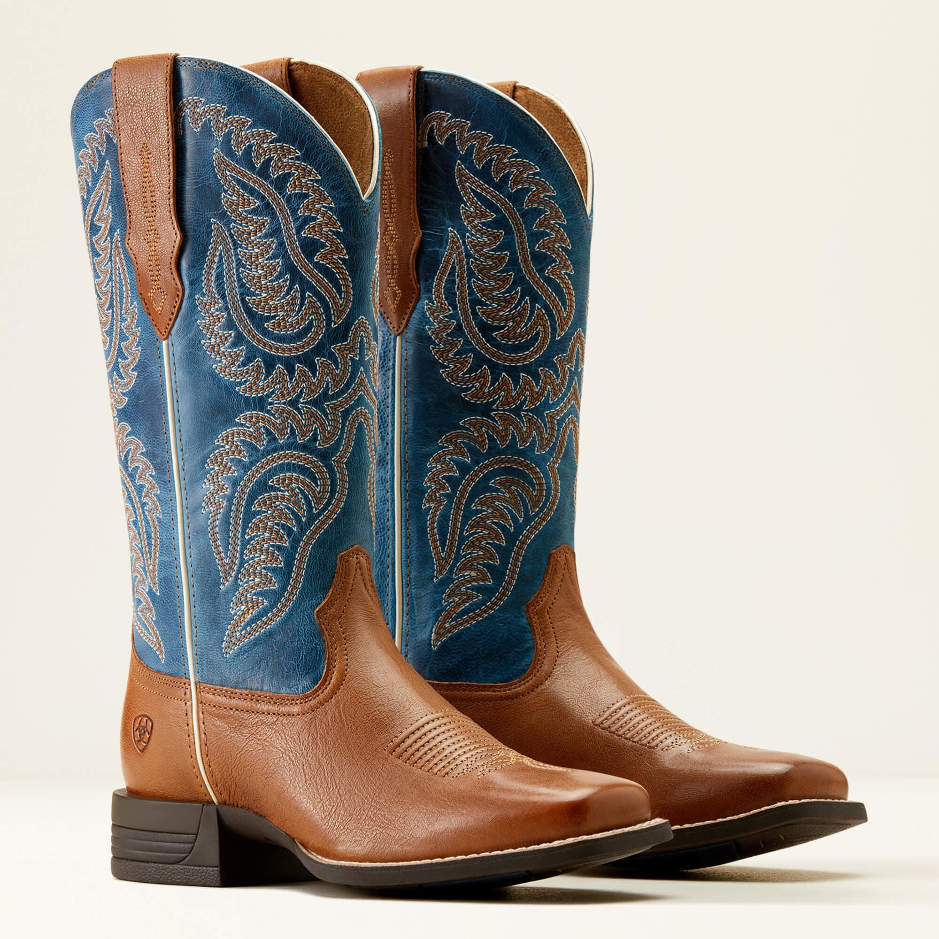 WOMENS ARIAT CATTLE CAITE STRETCHFIT ROASTED PEANUT REGATTA BLUE 10050919 BOTAS MUJERES