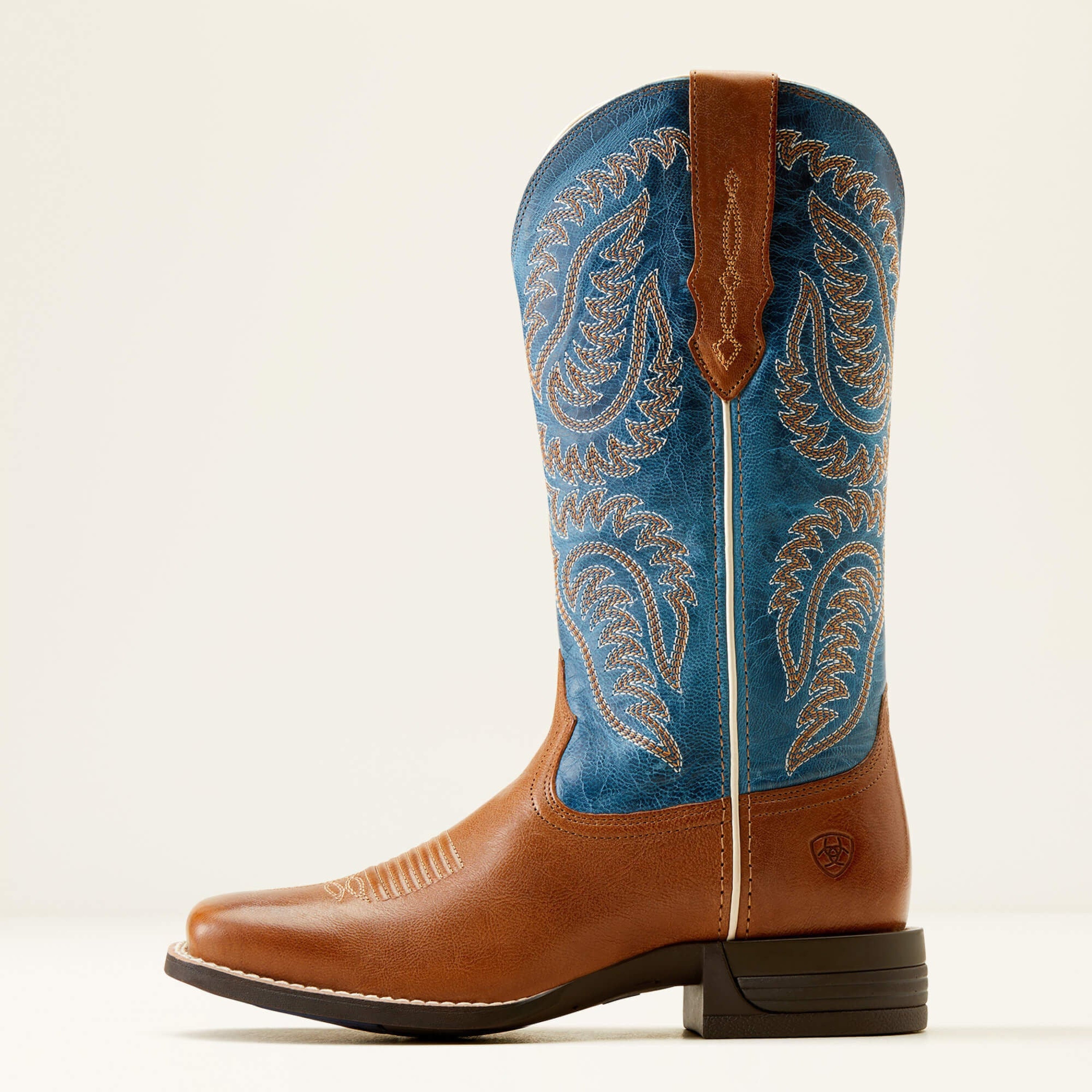 WOMENS ARIAT CATTLE CAITE STRETCHFIT ROASTED PEANUT REGATTA BLUE 10050919 BOTAS MUJERES