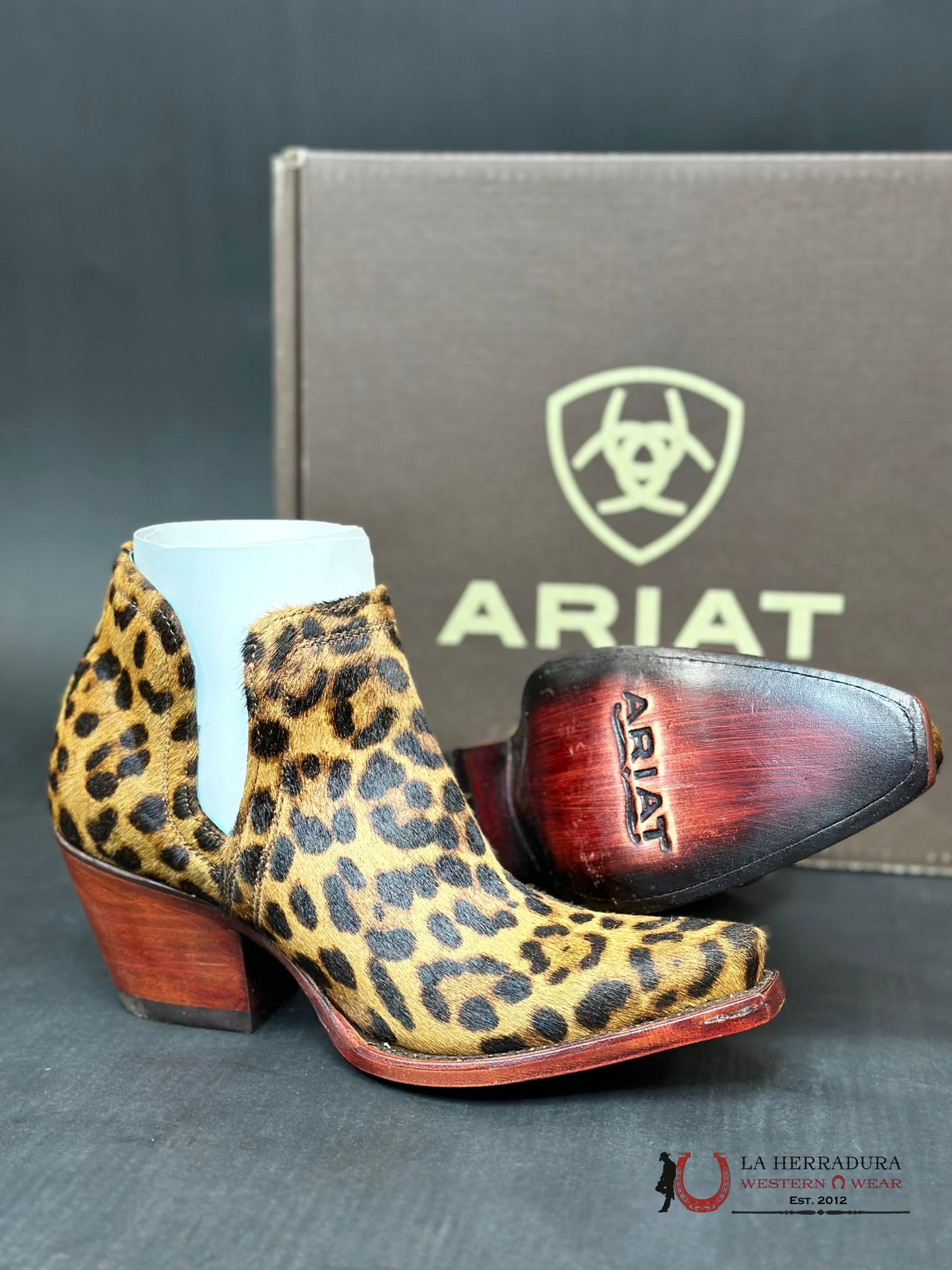 Womens Ariat Dixon Haircalf Leopard Hair On Botas Mujeres