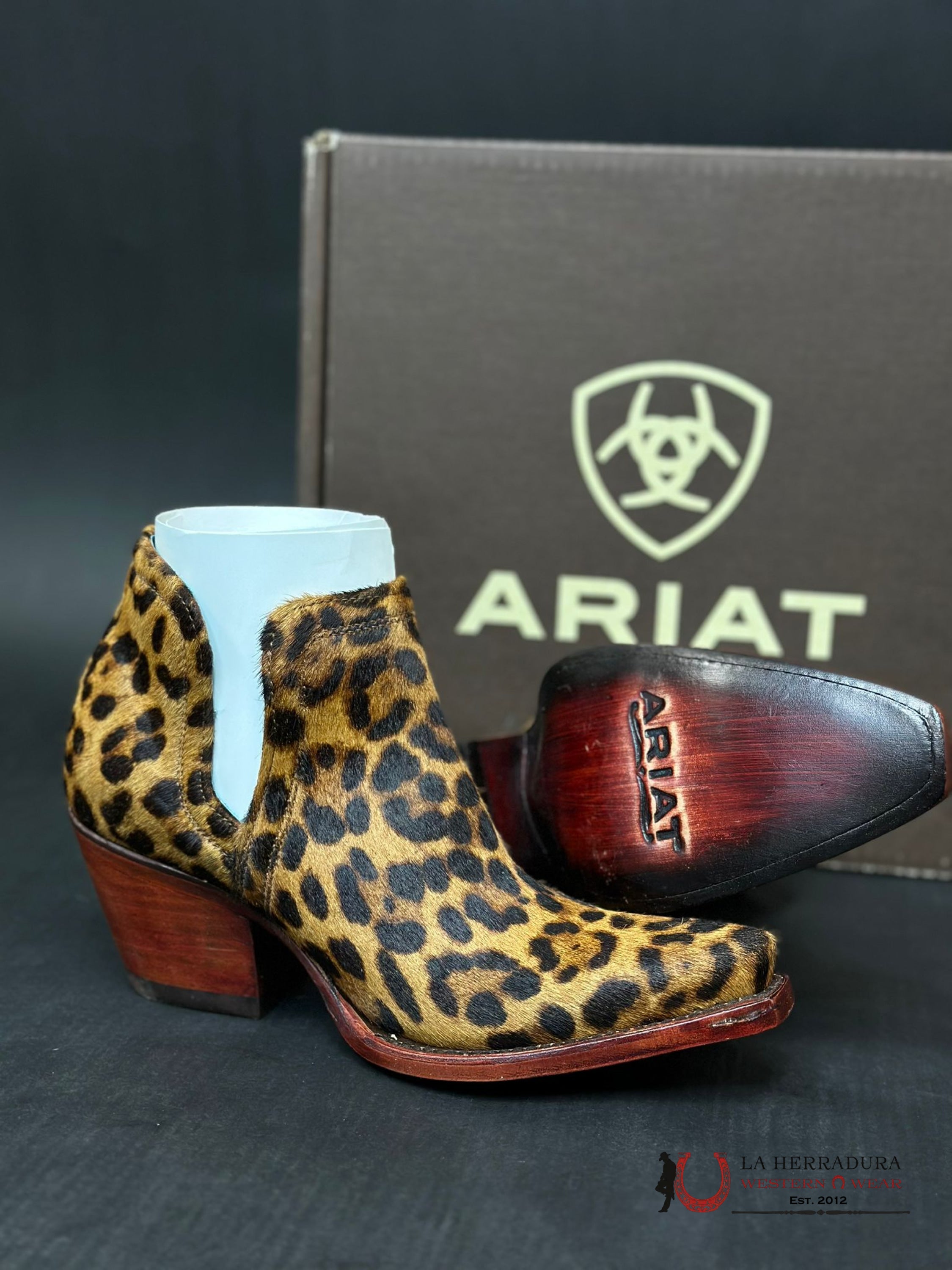 Womens Ariat Dixon Haircalf Leopard Hair On Botas Mujeres