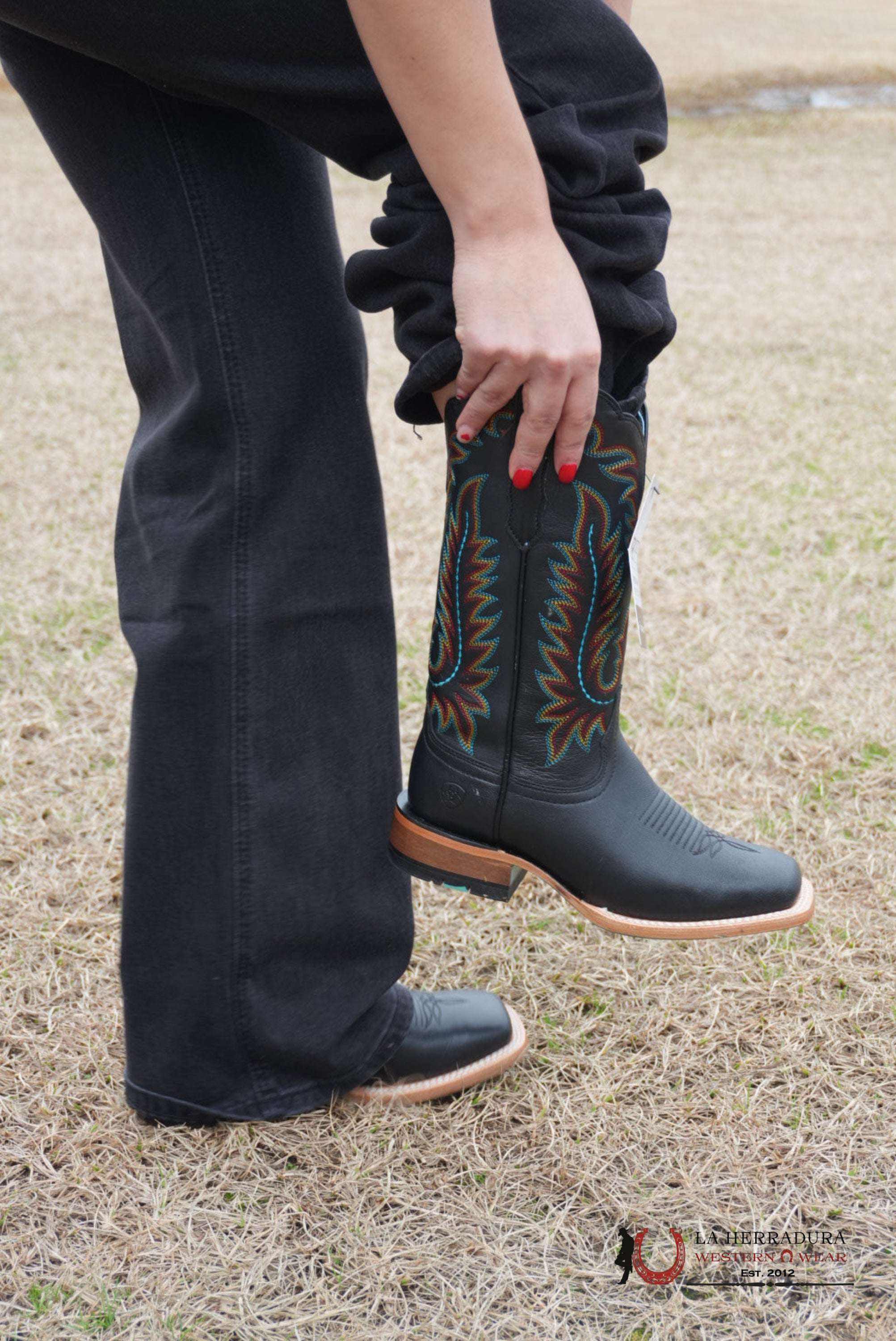 WOMENS ARIAT FRONTIER TULLY OBSIDIAN BOOTS- 1180 BOTAS MUJERES