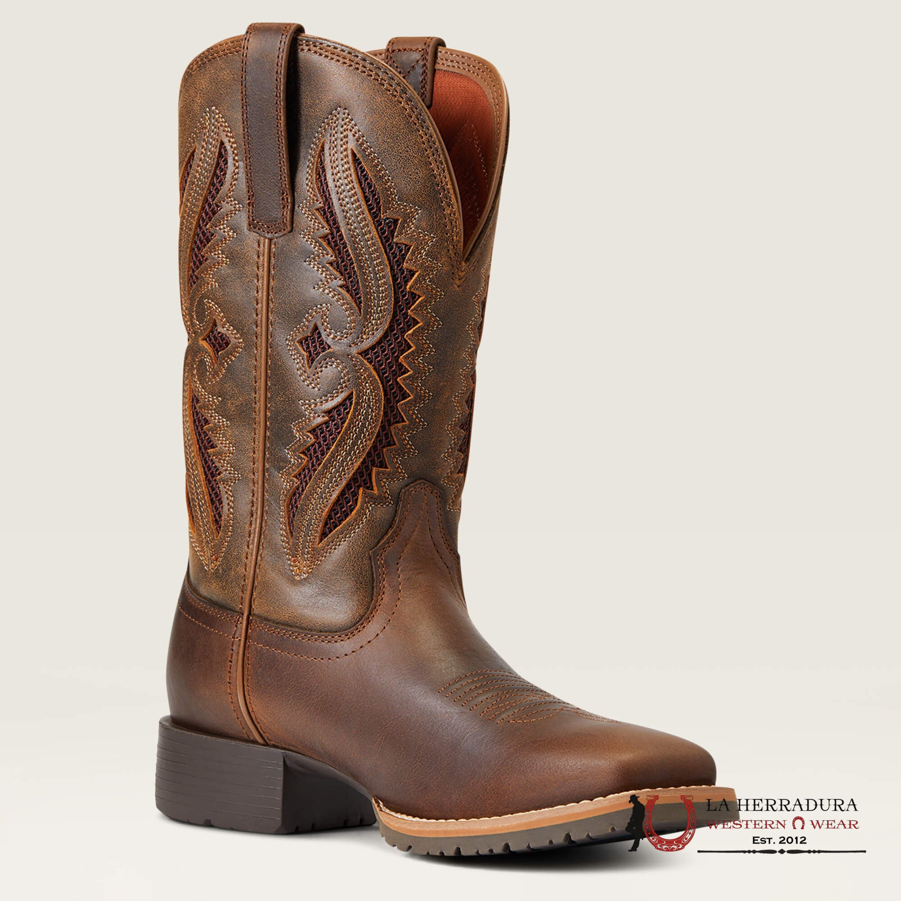 WOMENS ARIAT HYBRID RANCHER VENTEK 360 DISTRESSED TAN / TRUFFLE- 10040411 BOTAS MUJERES