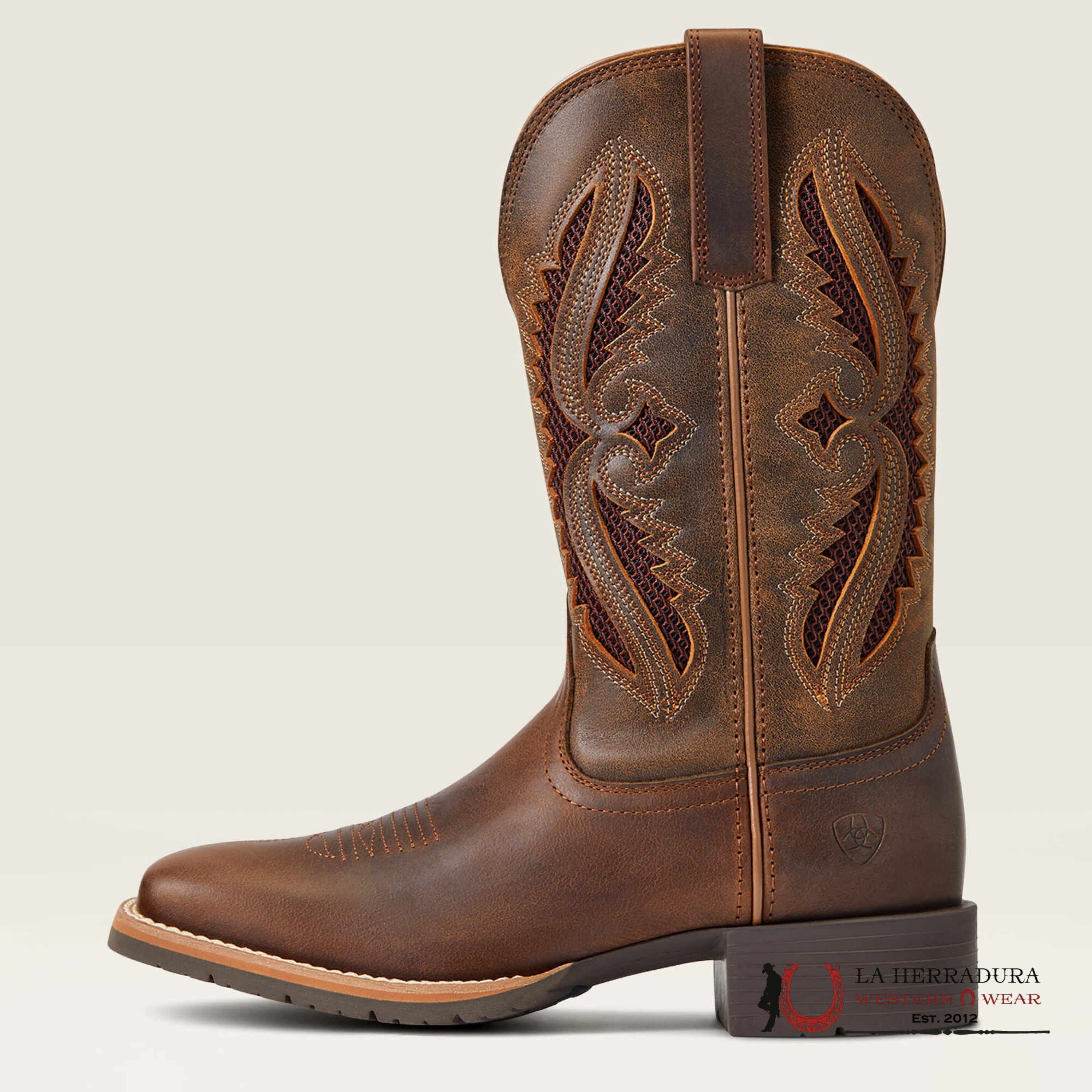 WOMENS ARIAT HYBRID RANCHER VENTEK 360 DISTRESSED TAN / TRUFFLE- 10040411 BOTAS MUJERES