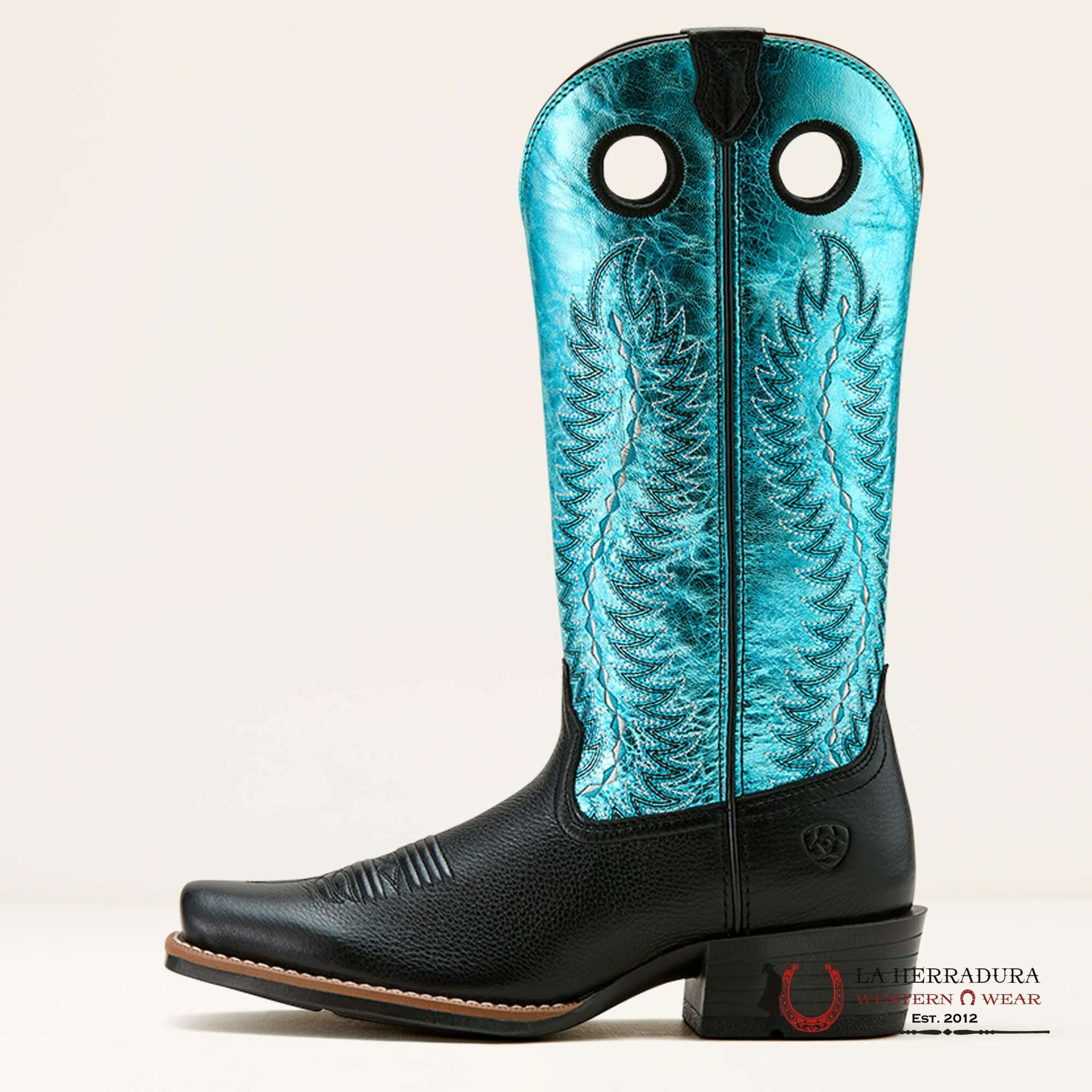 WOMENS ARIAT JUNCTION BLACK DEERTAN SKY BLUE SHINE 10061331 BOTAS MUJERES