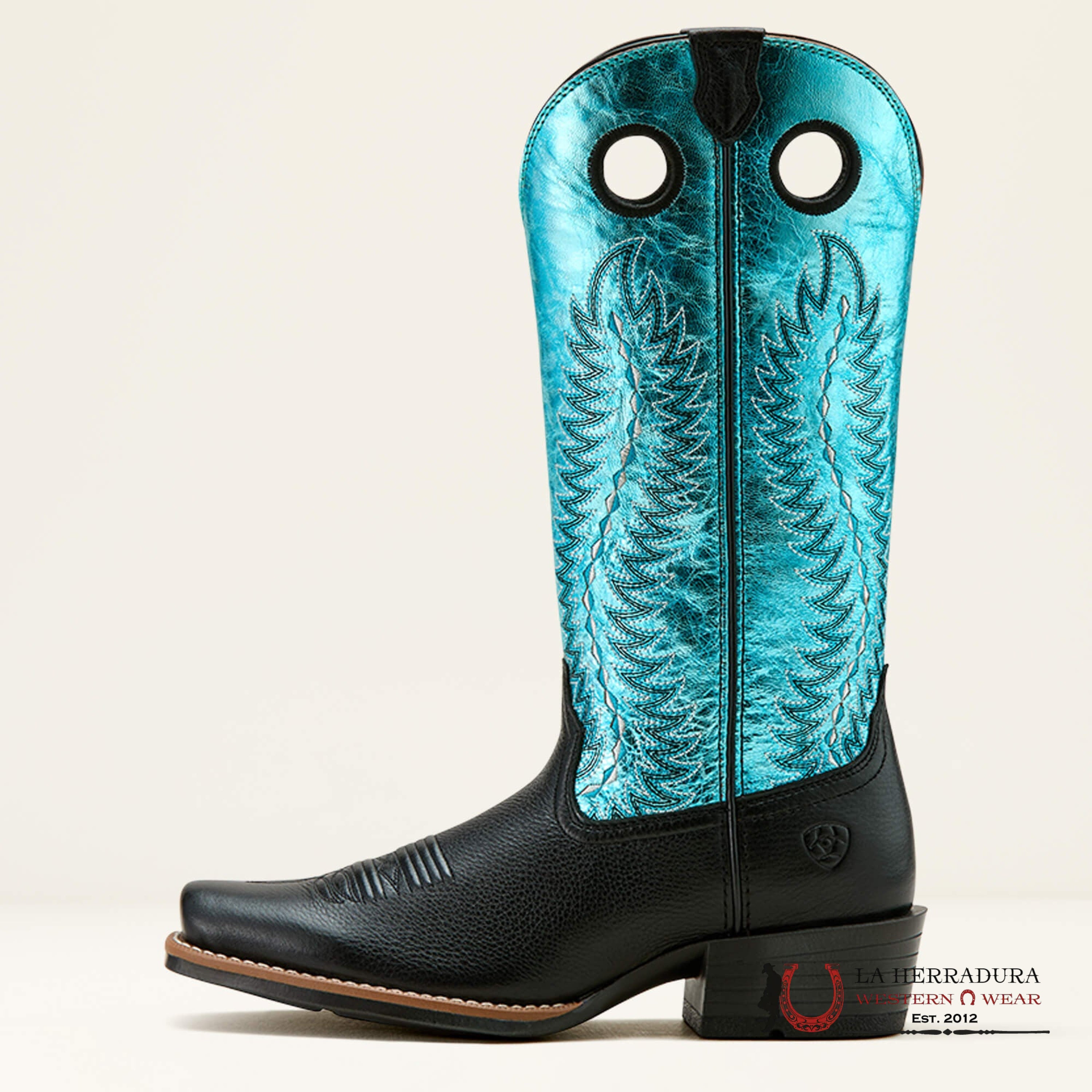 WOMENS ARIAT JUNCTION BLACK DEERTAN SKY BLUE SHINE 10061331 BOTAS MUJERES