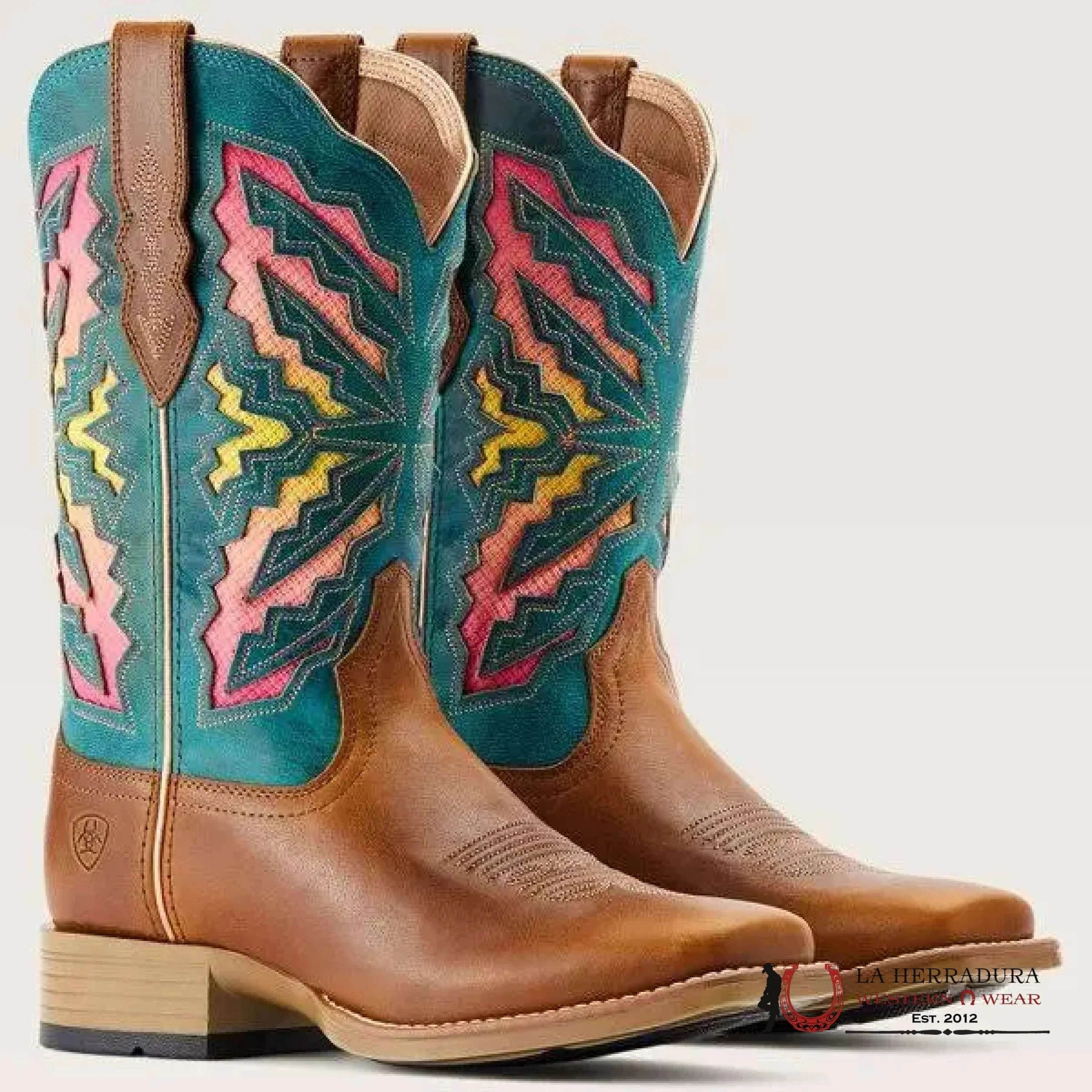 Womens Ariat Laney Venttek 360 Toffee/Teal Blue- 4443 Botas Mujeres