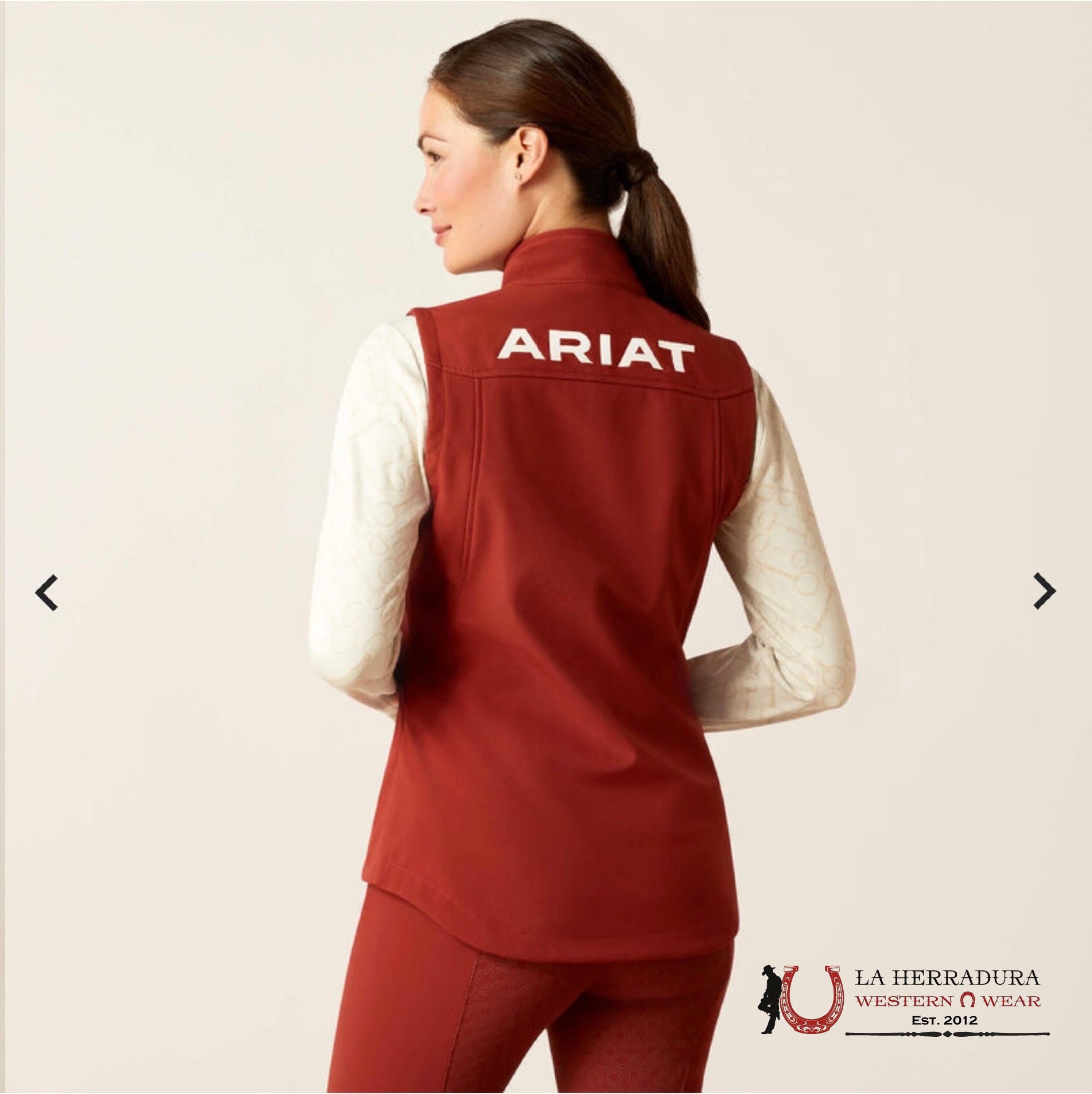 Women’s Ariat New Team Softshell Vest Fired Brick Ropa Mujeres