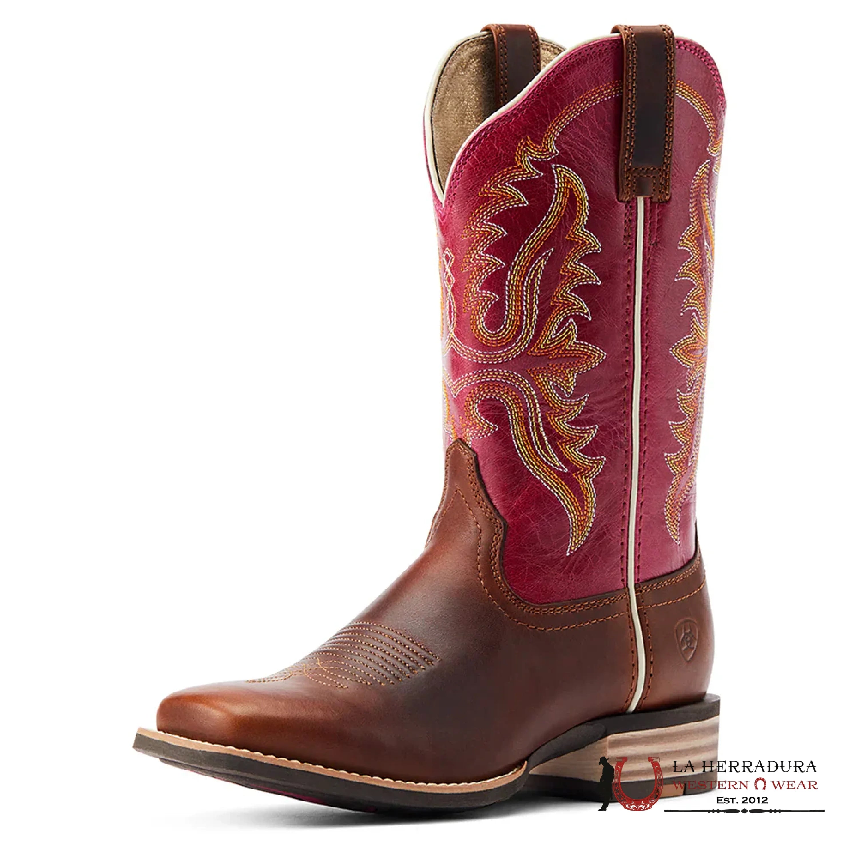 WOMENS ARIAT OLENA VINTAGE CARAMEL BERRY ROUGE BOOT 10044441 BOTAS MUJERES