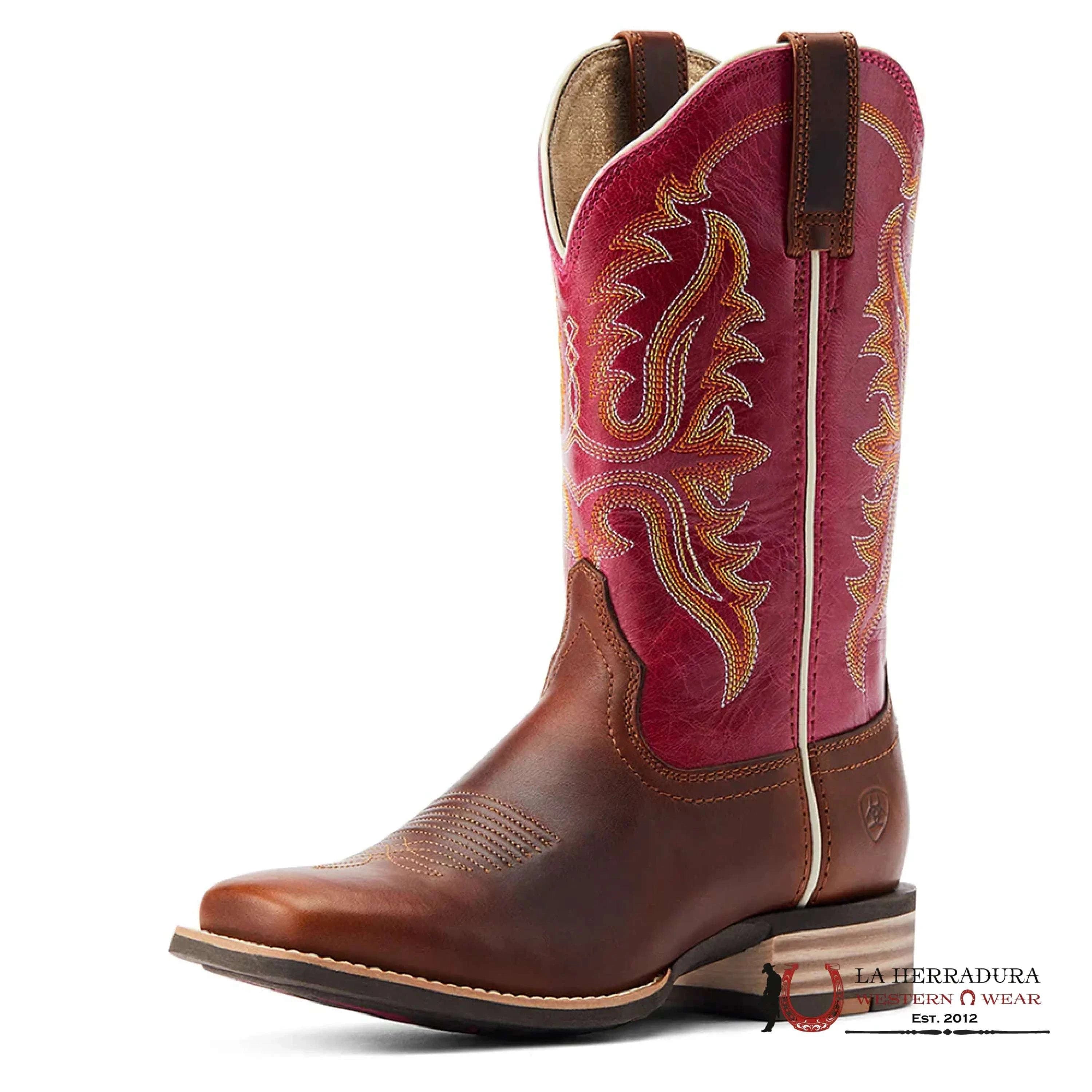 WOMENS ARIAT OLENA VINTAGE CARAMEL BERRY ROUGE BOOT 10044441 BOTAS MUJERES