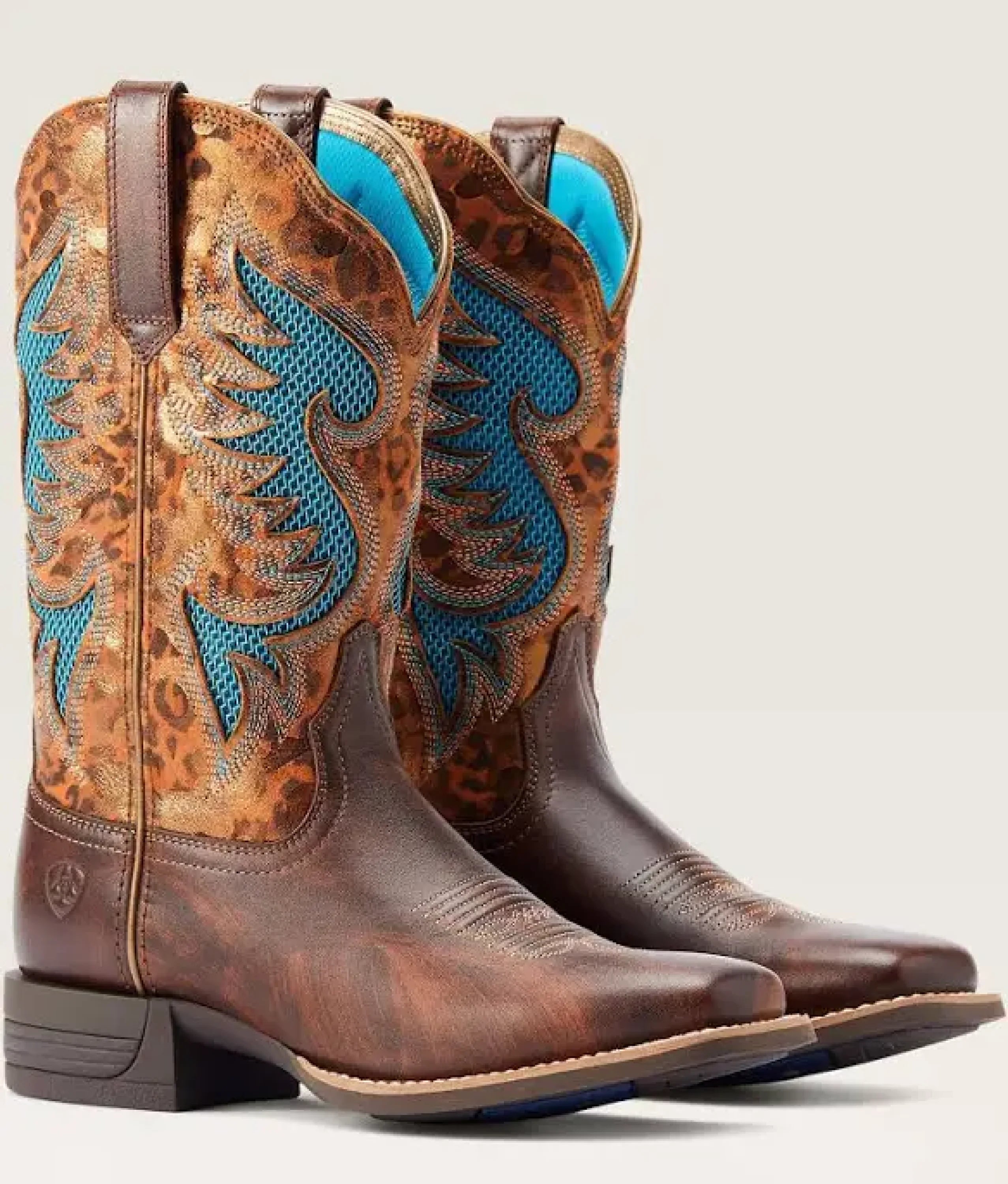 Womens Ariat Pinto Venttek 360 Yukon Brown Gilded Leopard- 4506 Botas Mujeres