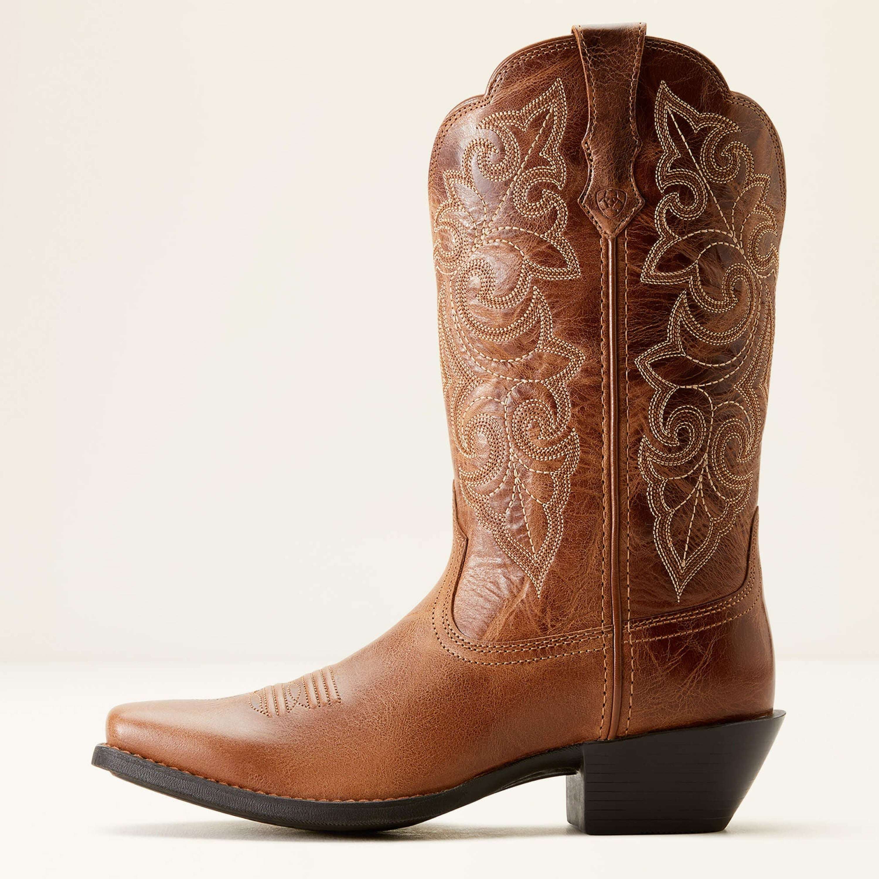 Womens Ariat Ready Russet Western Round Up Square Toe Boots Botas Mujeres