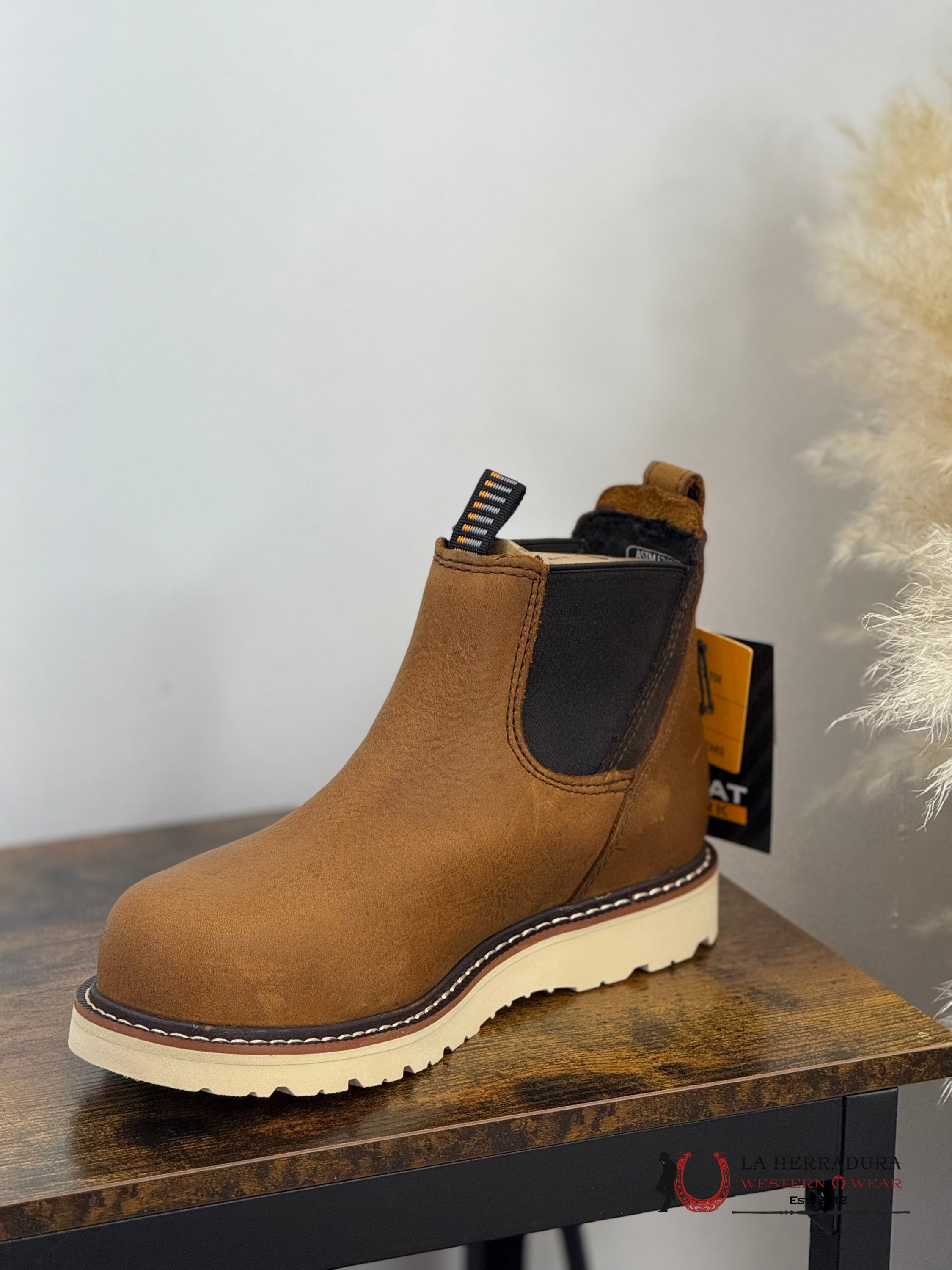 WOMENS ARIAT REBAR COMP TOE ANTIQUE BROWN ROUND TOE WORK BOOT 10053719 BOTAS MUJERES