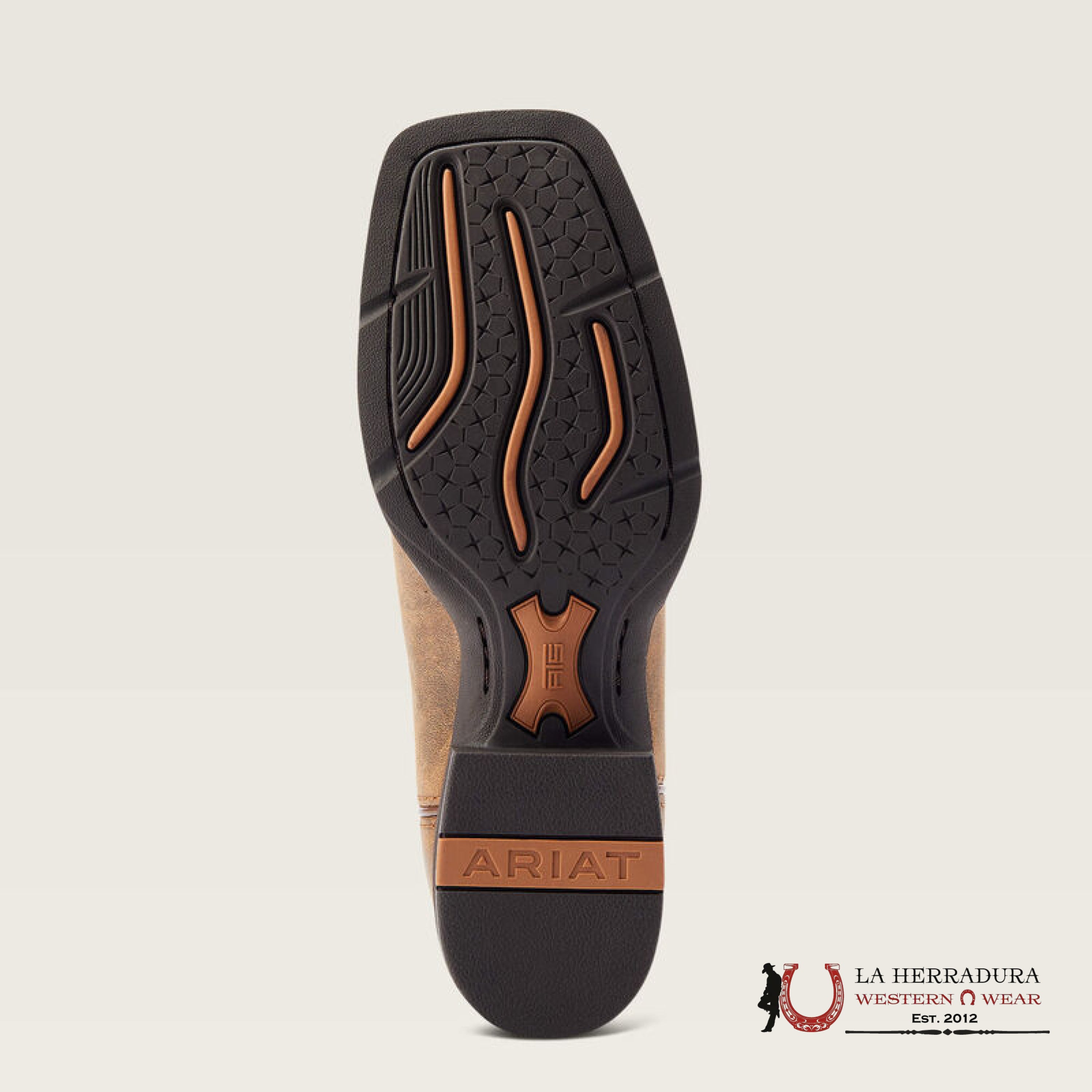 WOMENS ARIAT ROUND UP WIDE SQUARE TOE BARE BROWN/COPPER BLANKET EMBOSS 10044431 BOTAS MUJERES