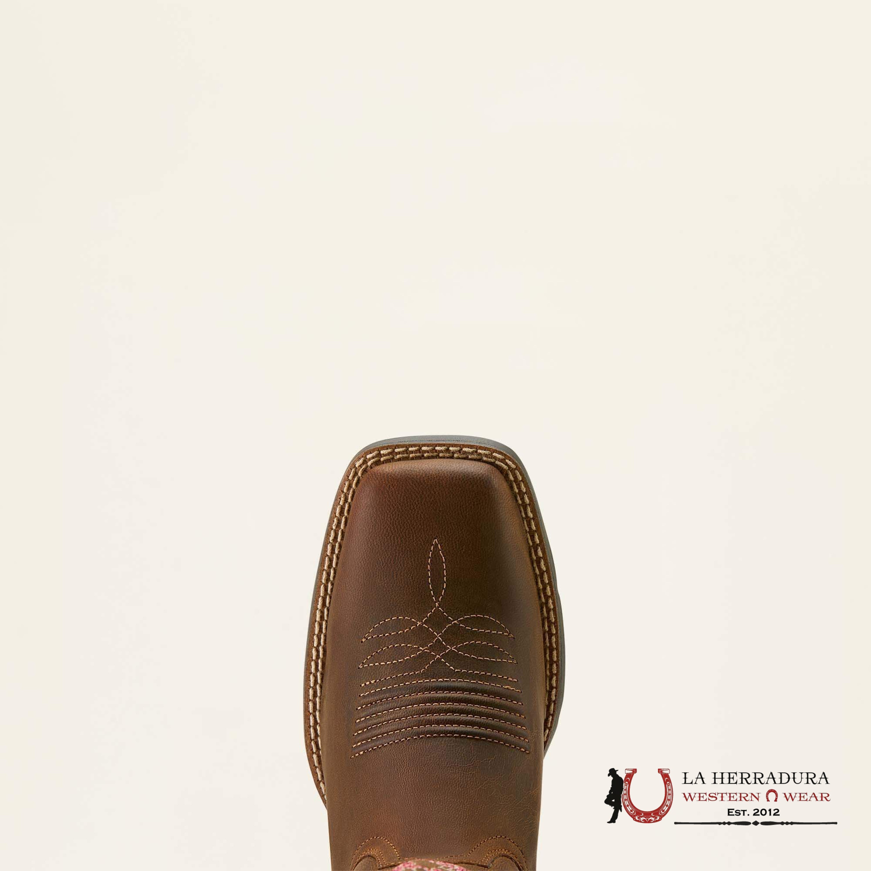 WOMENS ARIAT ROUND UP WIDE SQUARE TOE STRETCHFIT SASSY BROWN 10064078 BOTAS MUJERES