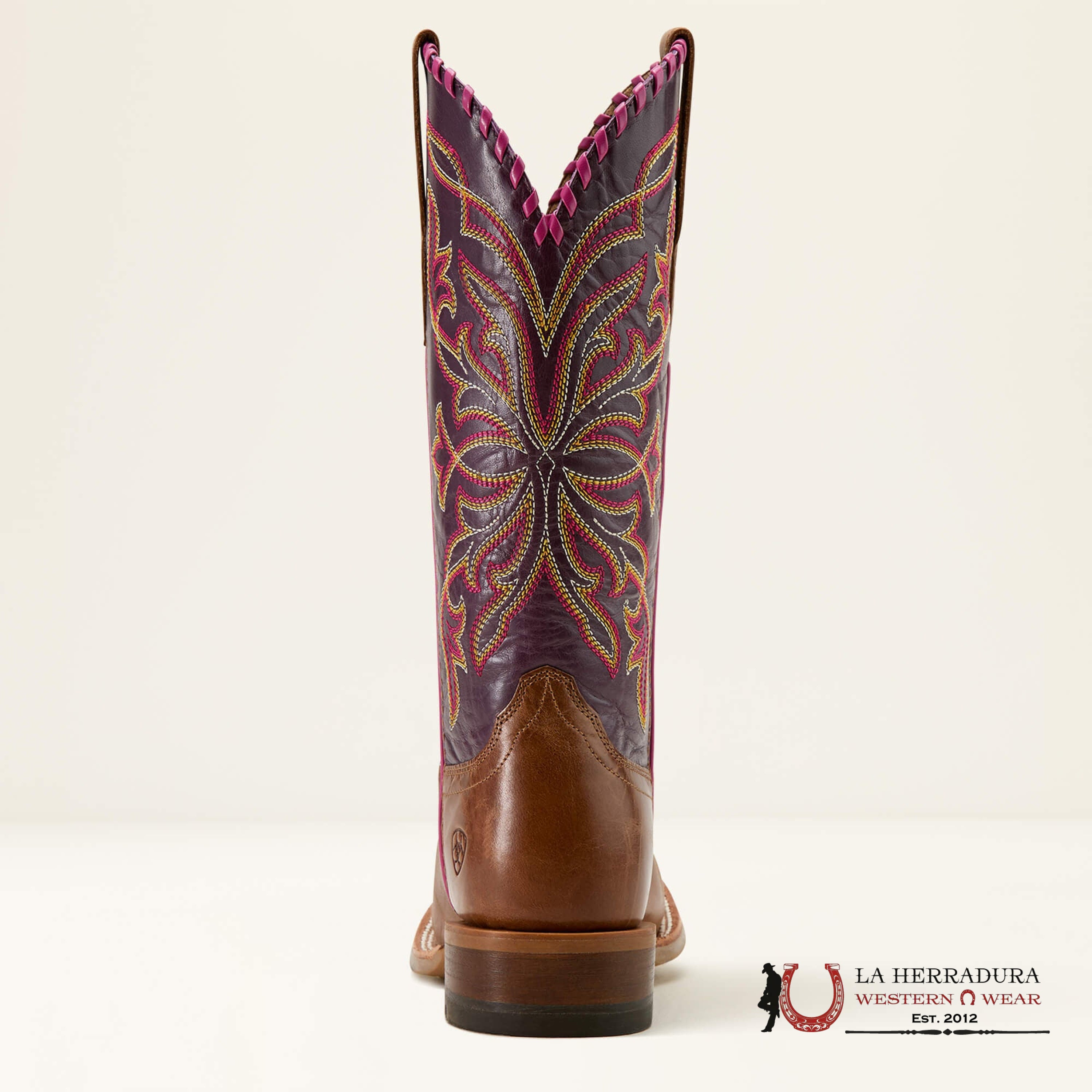 WOMENS ARIAT SHOWDOWN DARK TAN VINO SQUARE TOE BOOTS- 10061147 BOTAS MUJERES