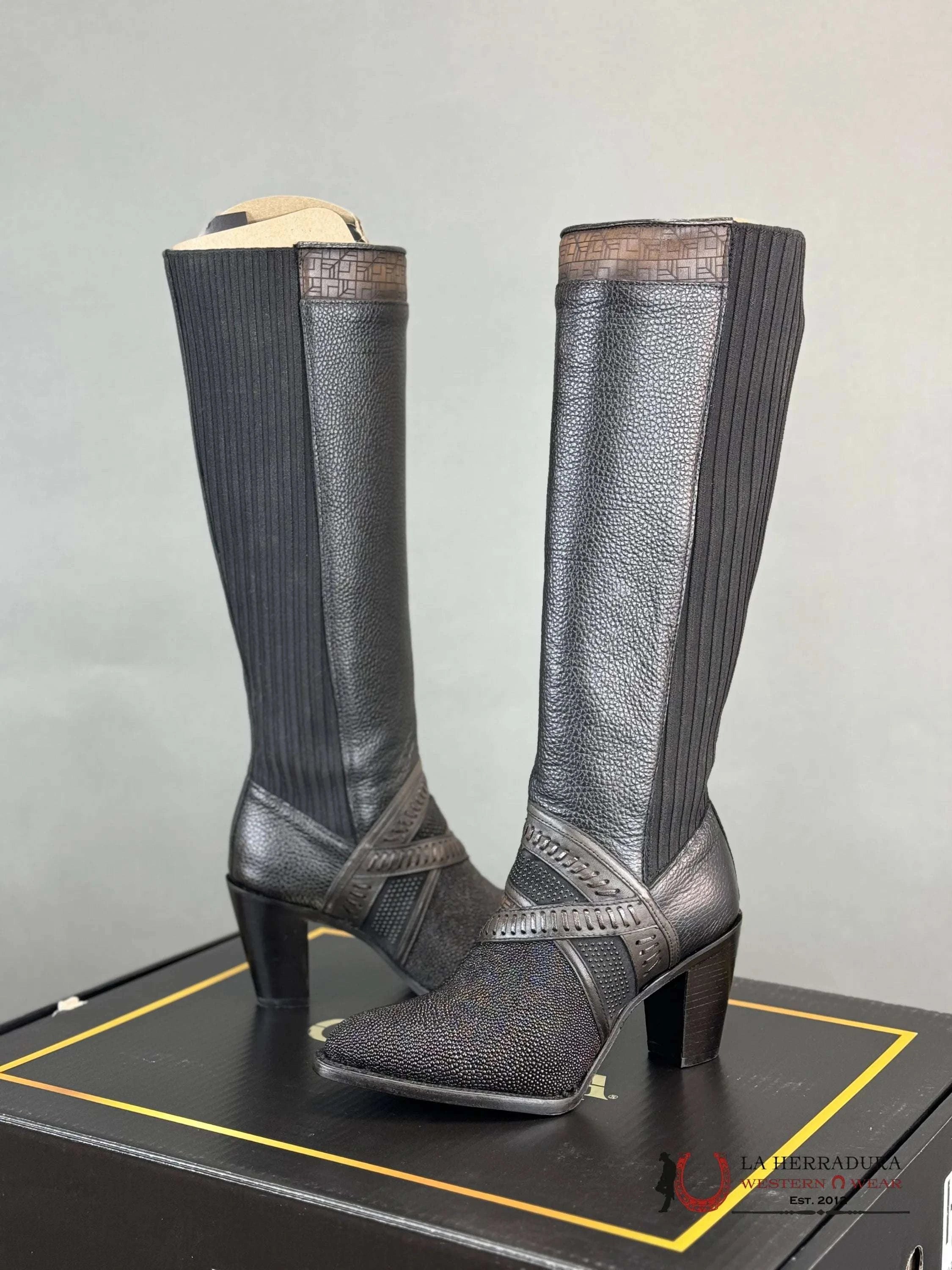 Womens Cuadra Mantarraya Negra Tall Boot Botas Mujeres
