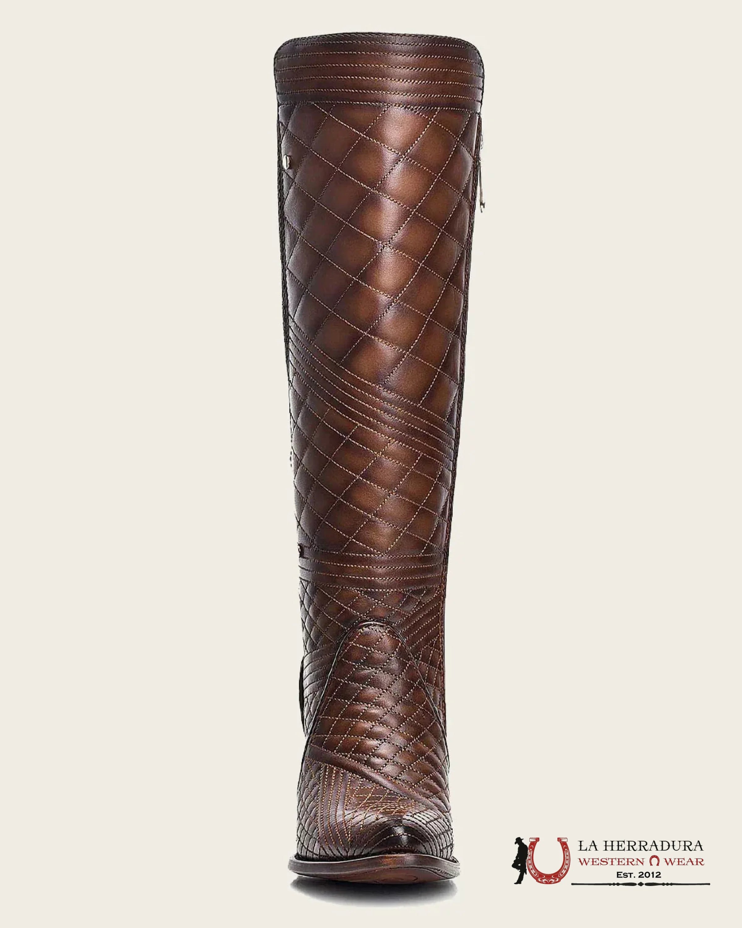 WOMENS CUADRA RES AZTECA HONEY EMBROIDERY TALL BOOT ROUND TOE BOTAS MUJERES