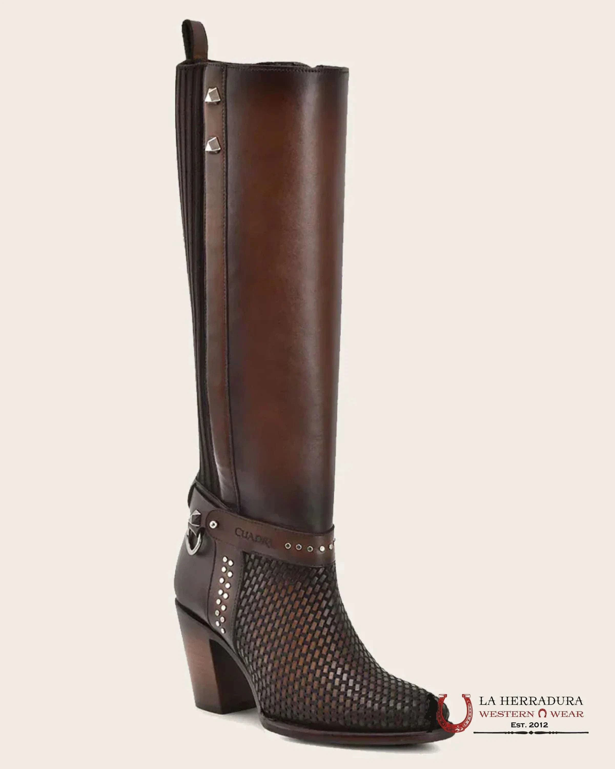 WOMEN’S CUADRA TALL BOOT LEATHER BROWN SILLERO DEL VASCO NATURAL BOTAS MUJERES