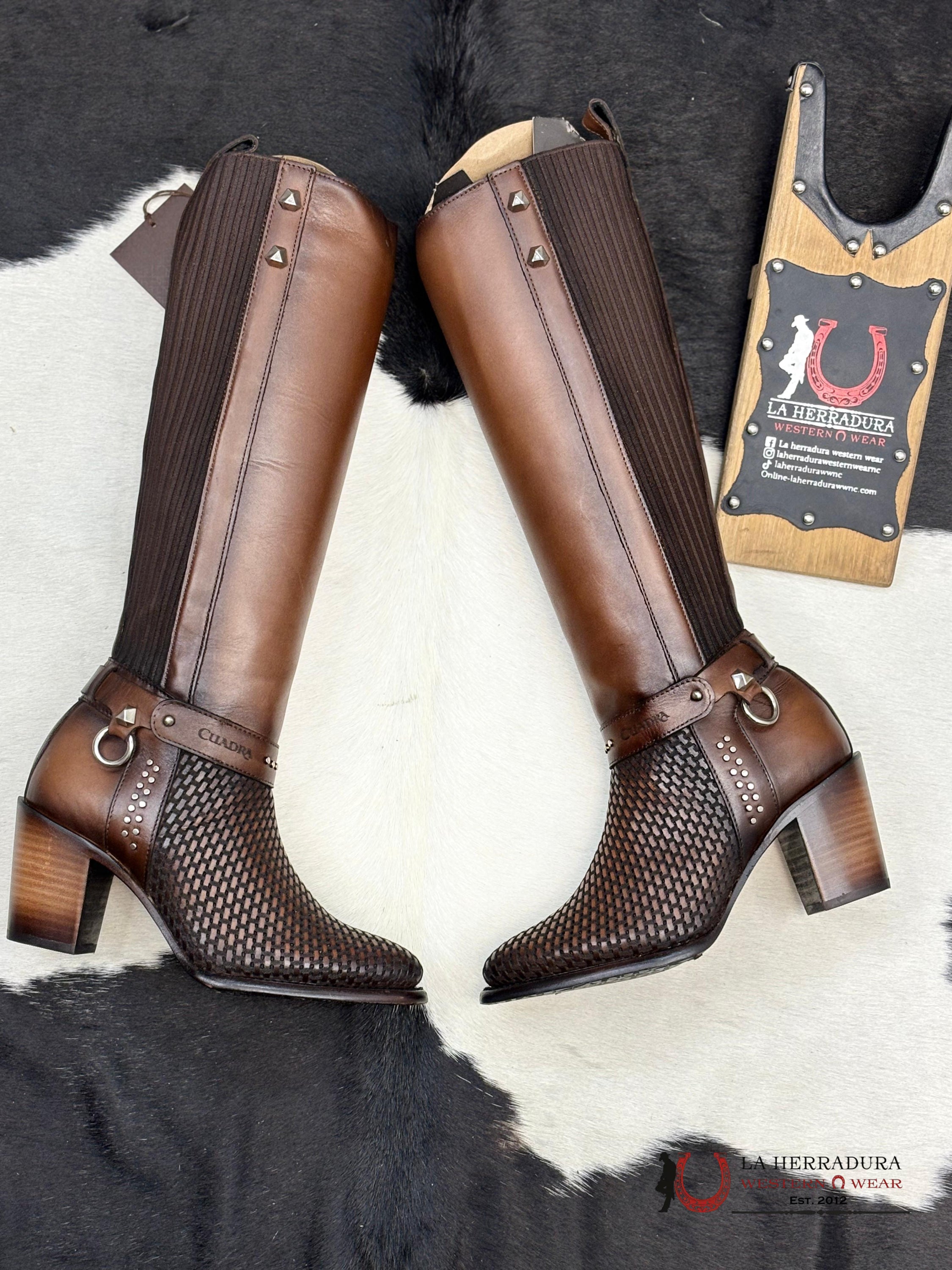 Women’s Cuadra Tall Boot Leather Brown Sillero Del Vasco Natural Botas Mujeres