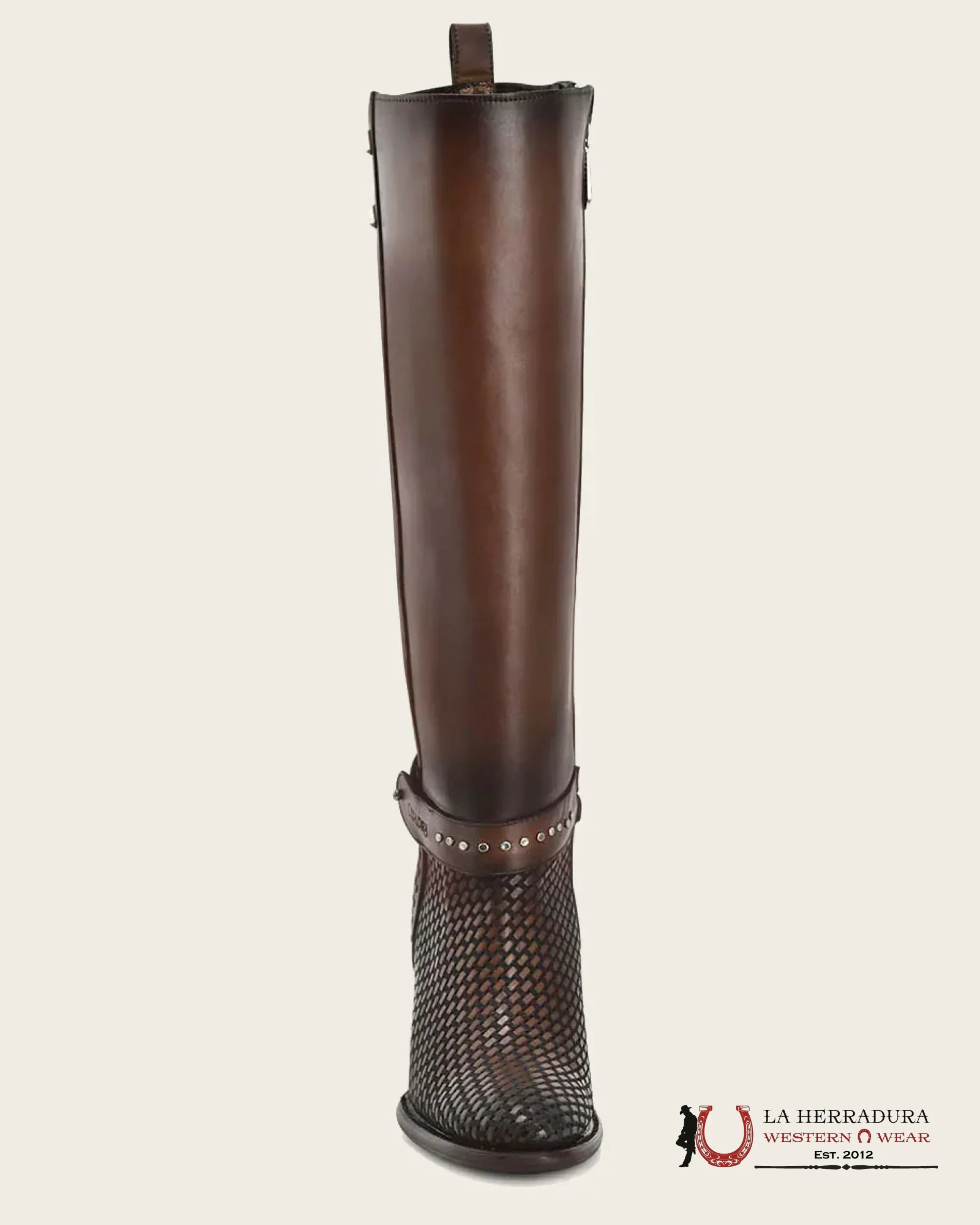 WOMEN’S CUADRA TALL BOOT LEATHER BROWN SILLERO DEL VASCO NATURAL BOTAS MUJERES