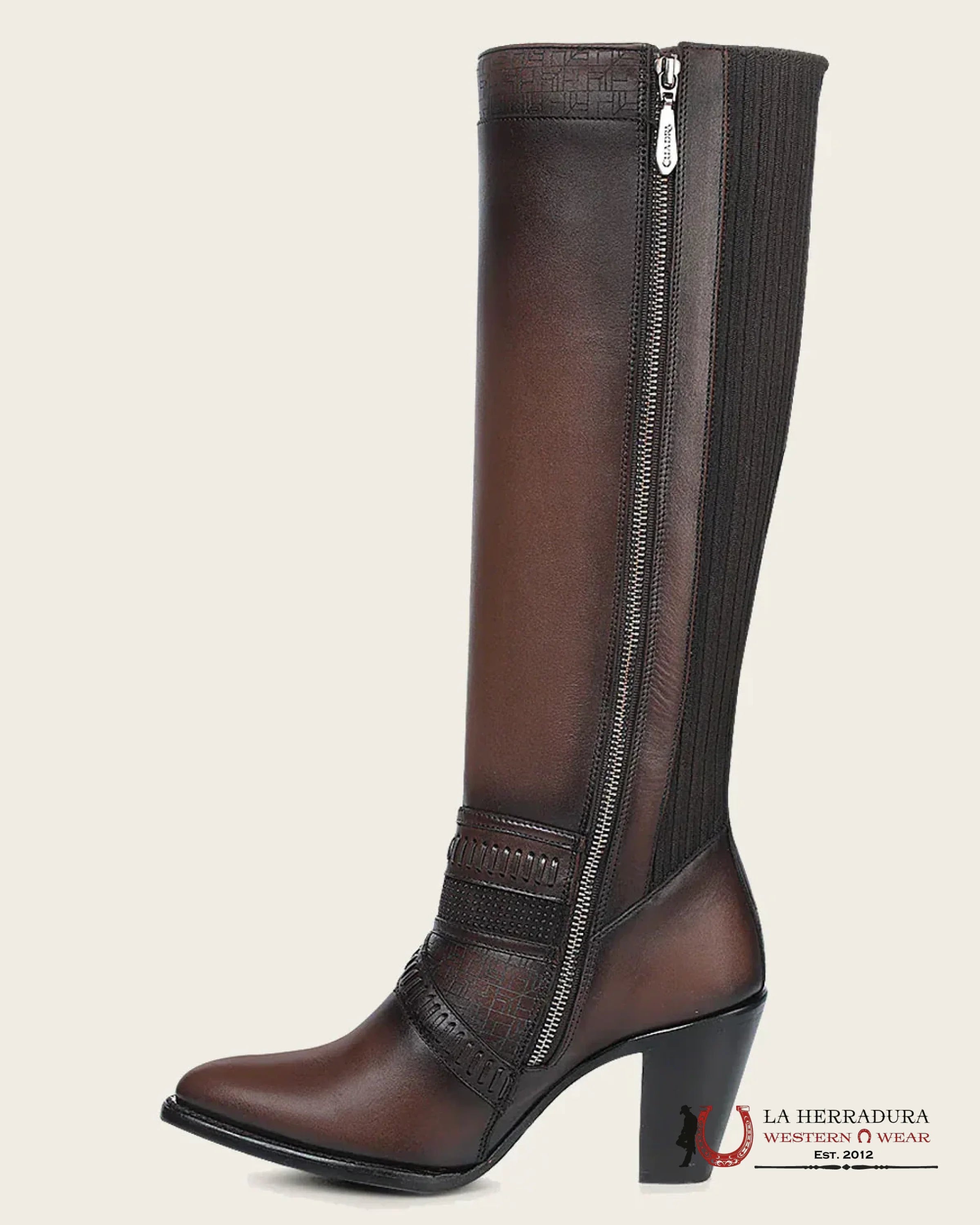 WOMEN’S CUADRA TALL BOOT RES CRUST MIEL LASER ROUND TOE BOTAS MUJERES