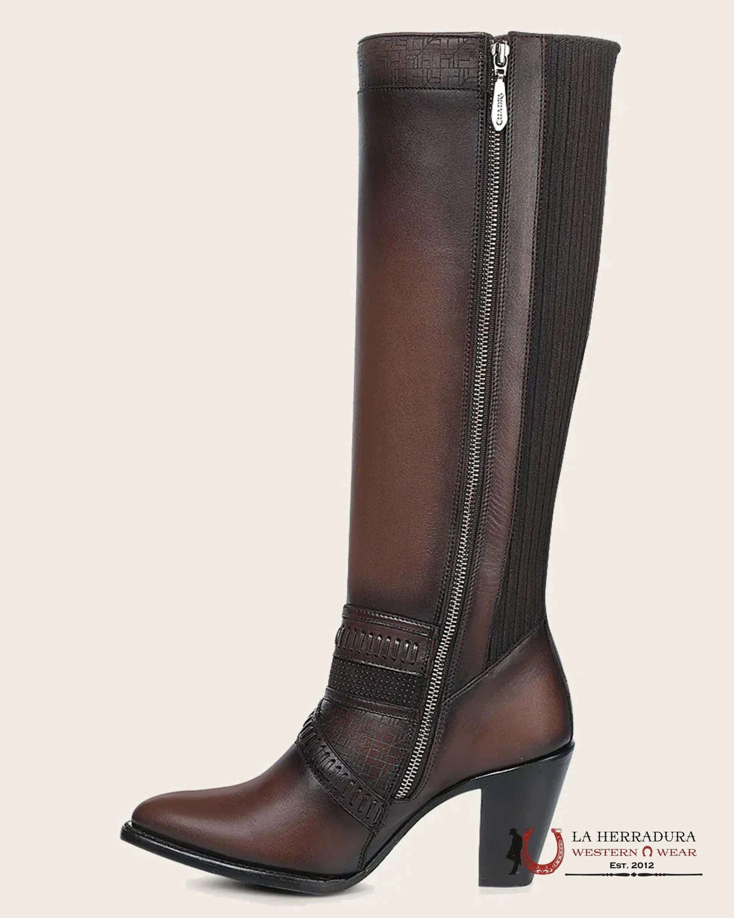 WOMEN’S CUADRA TALL BOOT RES CRUST MIEL LASER ROUND TOE BOTAS MUJERES