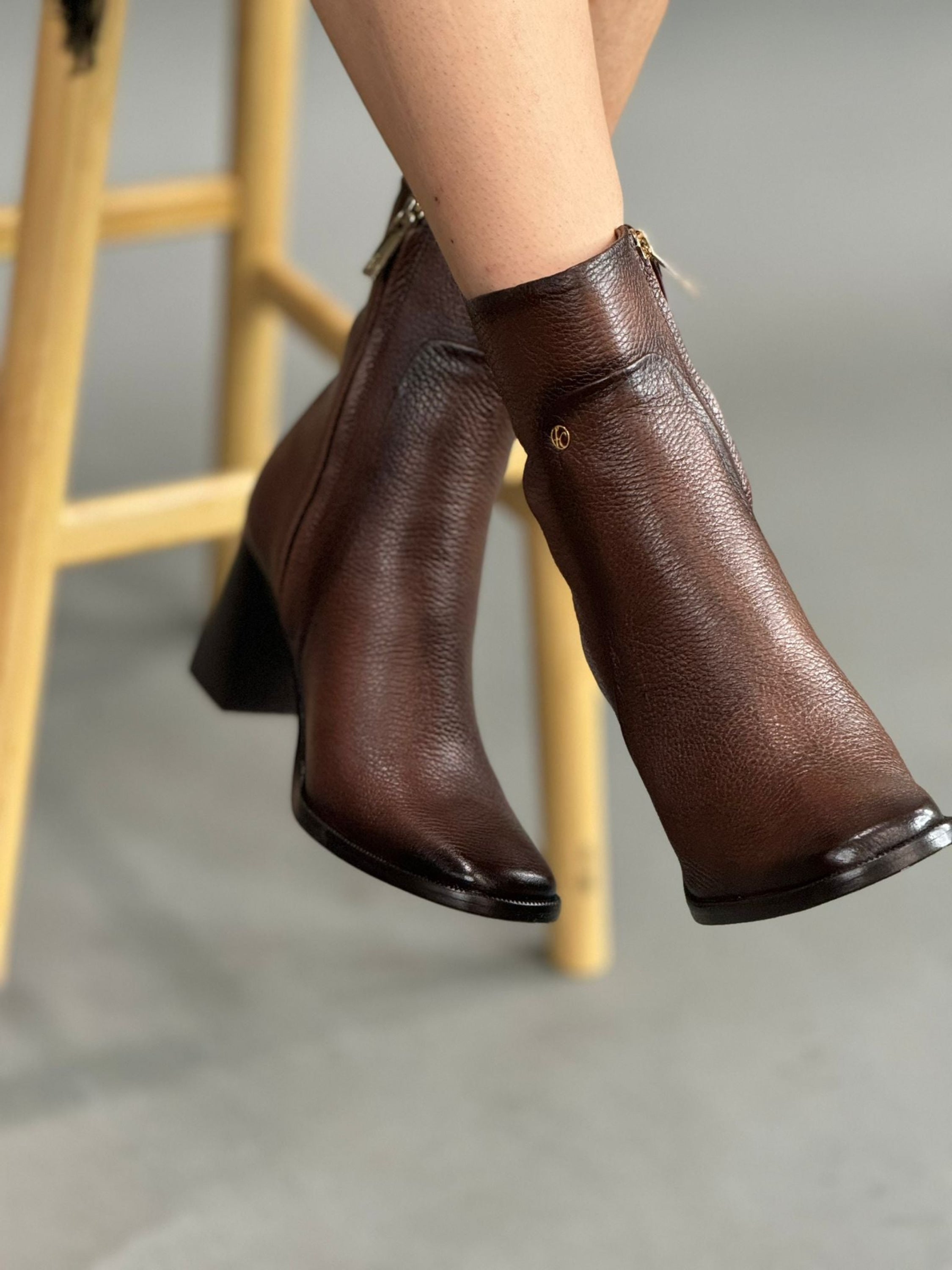 Womens Franco Cuadra Diego Miel Botin French Toe Botas Mujeres