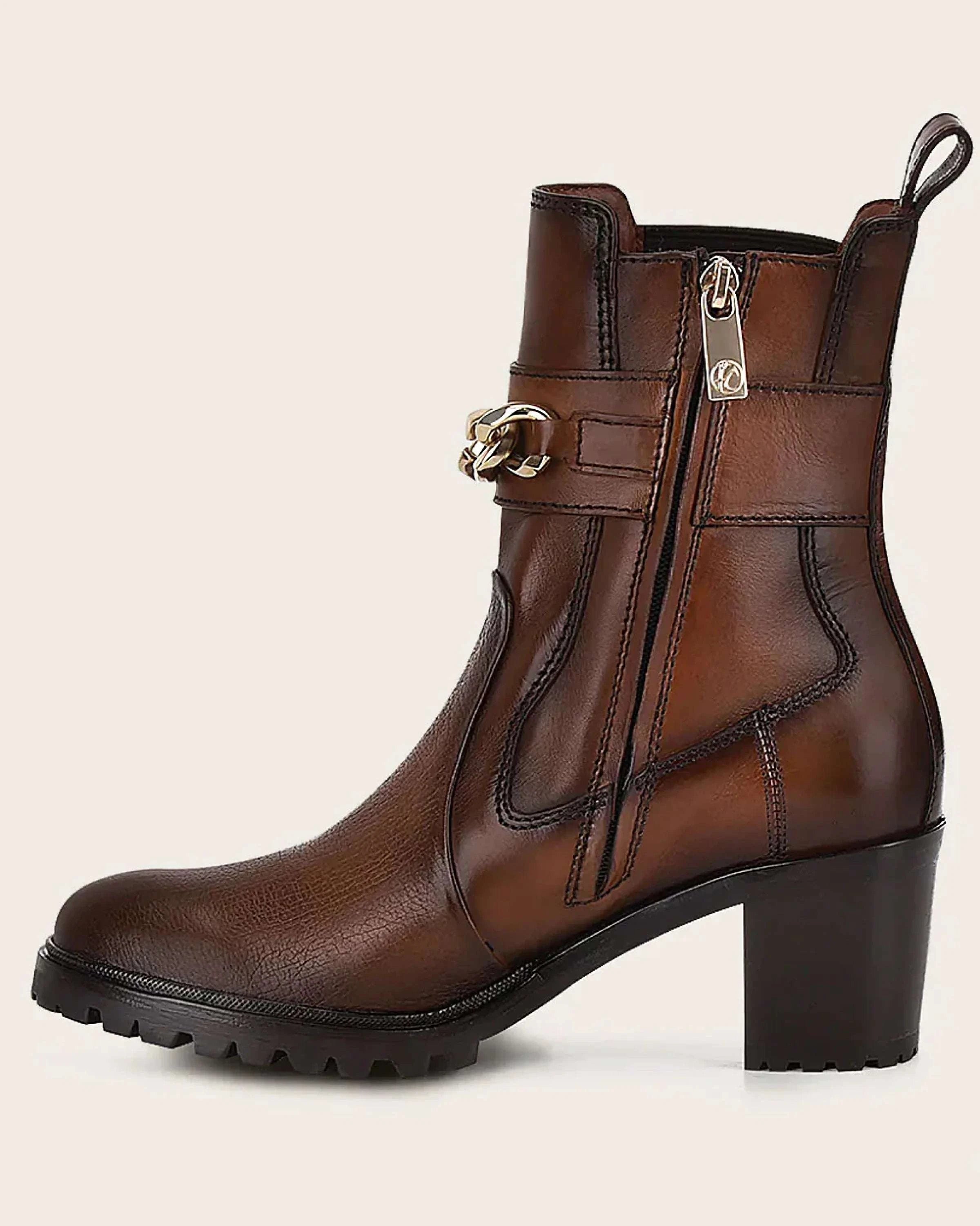 WOMEN’S FRANCO CUADRA SHORT BOOT BUFALINA PARIS HONEY COWHIDE CALF BOTAS MUJERES
