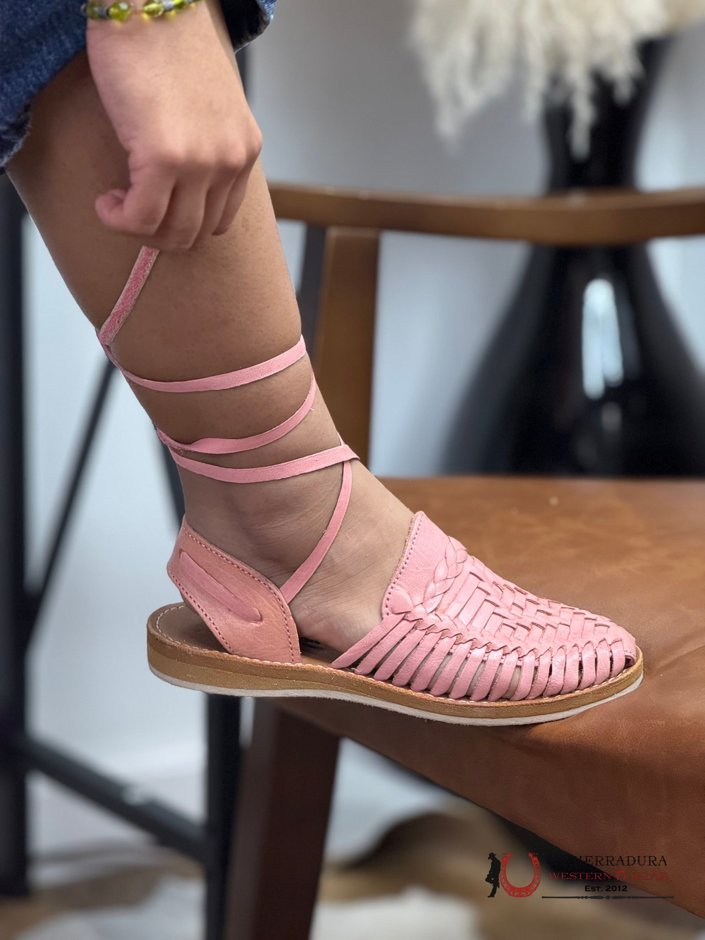 WOMENS HUARACHE 025 TRENZA ROSE BOTAS MUJERES