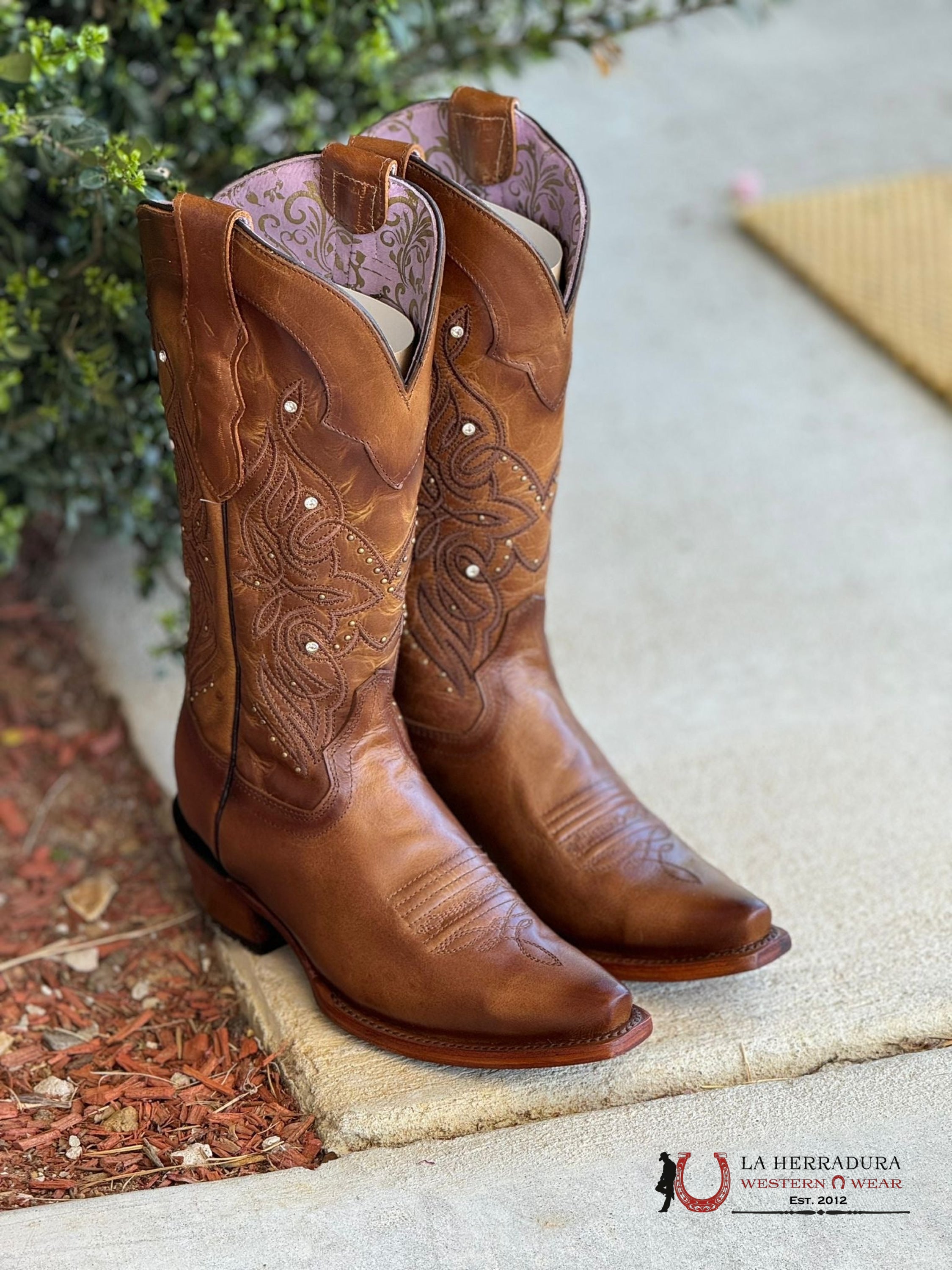 Womens Lucido Miel Snip Toe Botas Mujeres