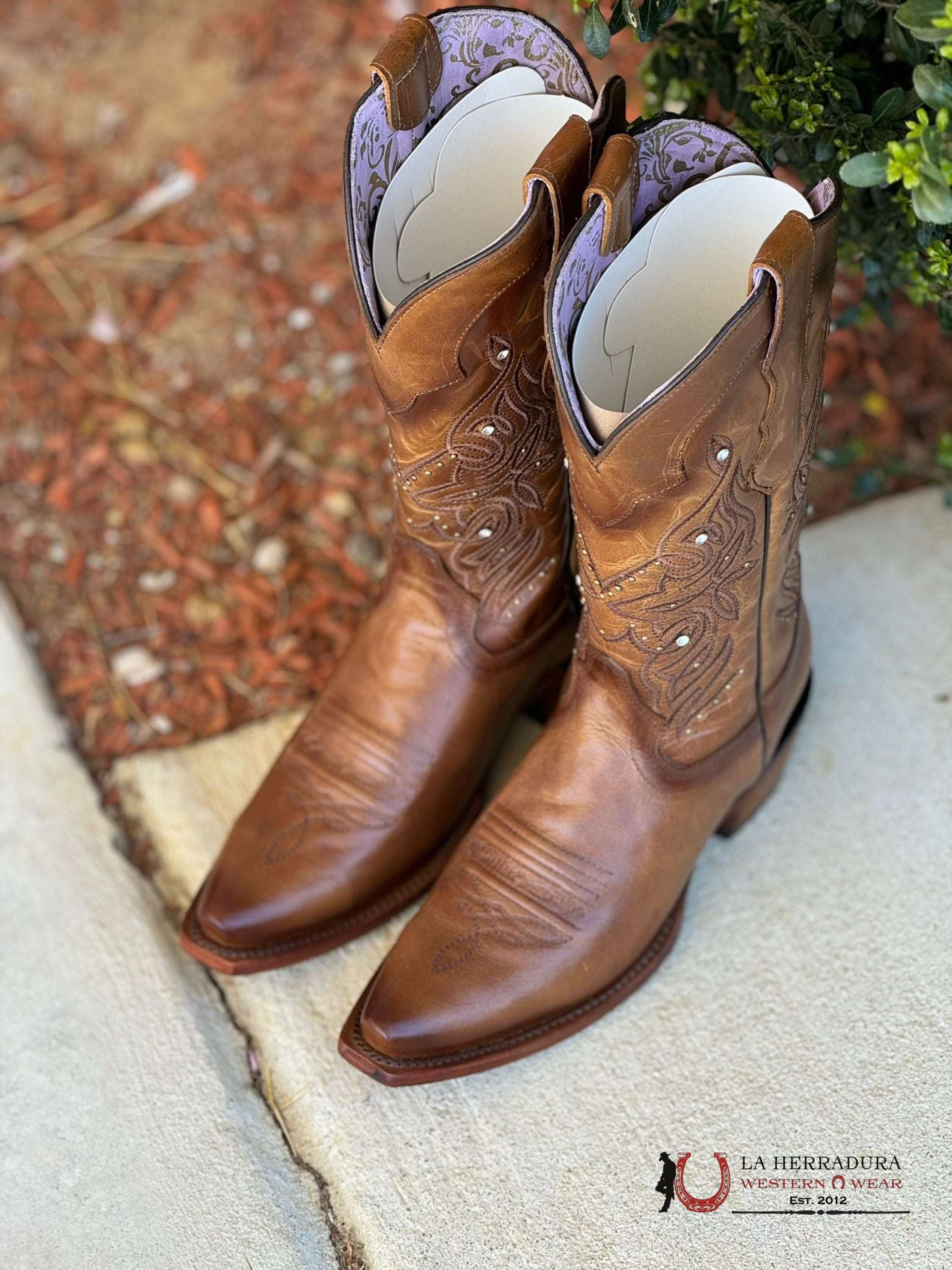 Womens Lucido Miel Snip Toe Botas Mujeres