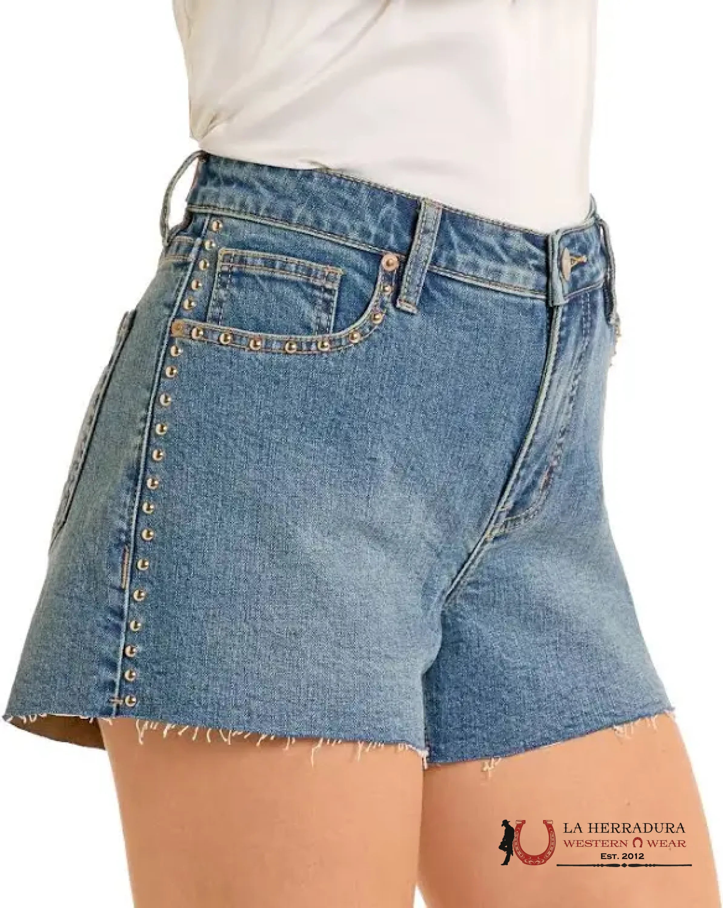 Women’s Rock & Roll Medium Vintage Stud Shorts BW68D06409 ROPA MUJERES